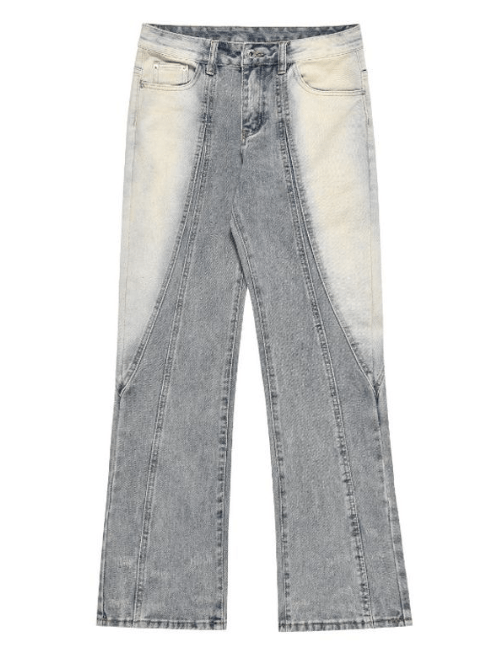Japanese Brand × Jean White gradient washed vintage light blue jeans on both sides Size US 32 / EU 48 - 5 Thumbnail