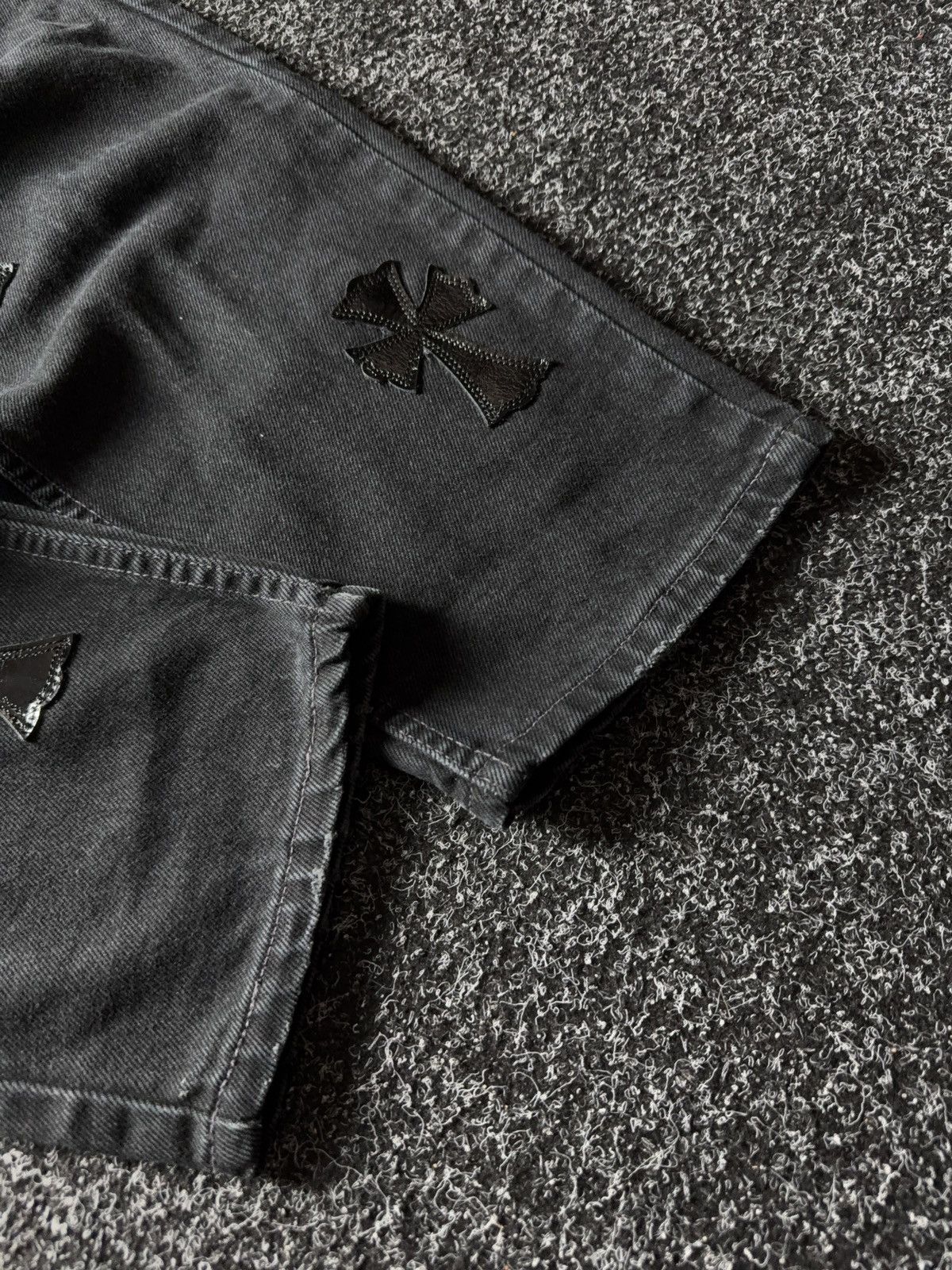 Vintage Vintage 90s Custom Chrome Hearts Style Cross Denim Jeans Size US 33 - 6 Thumbnail