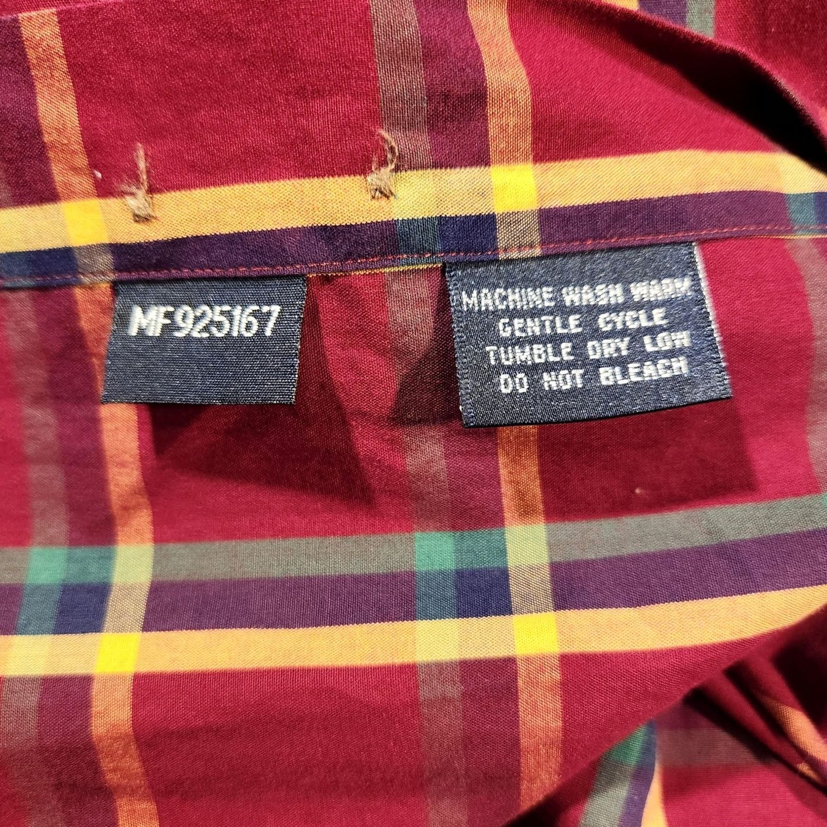 Faconnable VINTAGE Faconnable Shirt Mens 2XL Red Plaid Button-Down Long Sleeve 90s Size US XXL / EU 58 / 5 - 4 Thumbnail