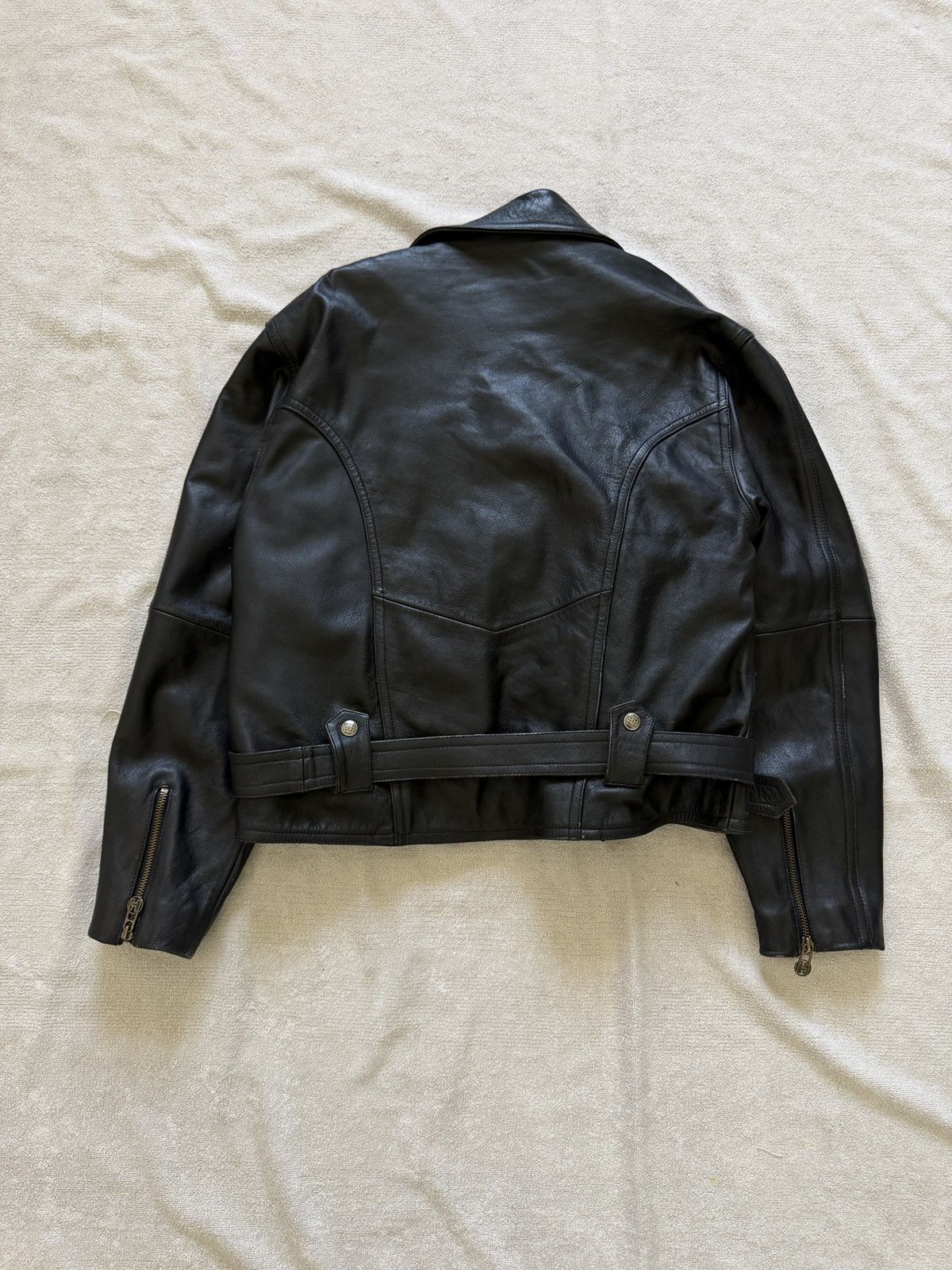 Avirex Vintage biker leather jacket cropped balenciaga style 2000s Size US M / EU 48-50 / 2 - 7 Thumbnail