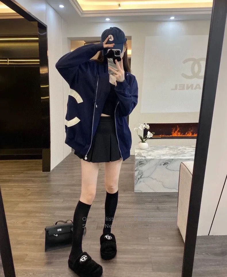 Chanel Chanel Dark blue double c big logo jacket Size XS / US 0-2 / IT 36-38 - 8 Thumbnail