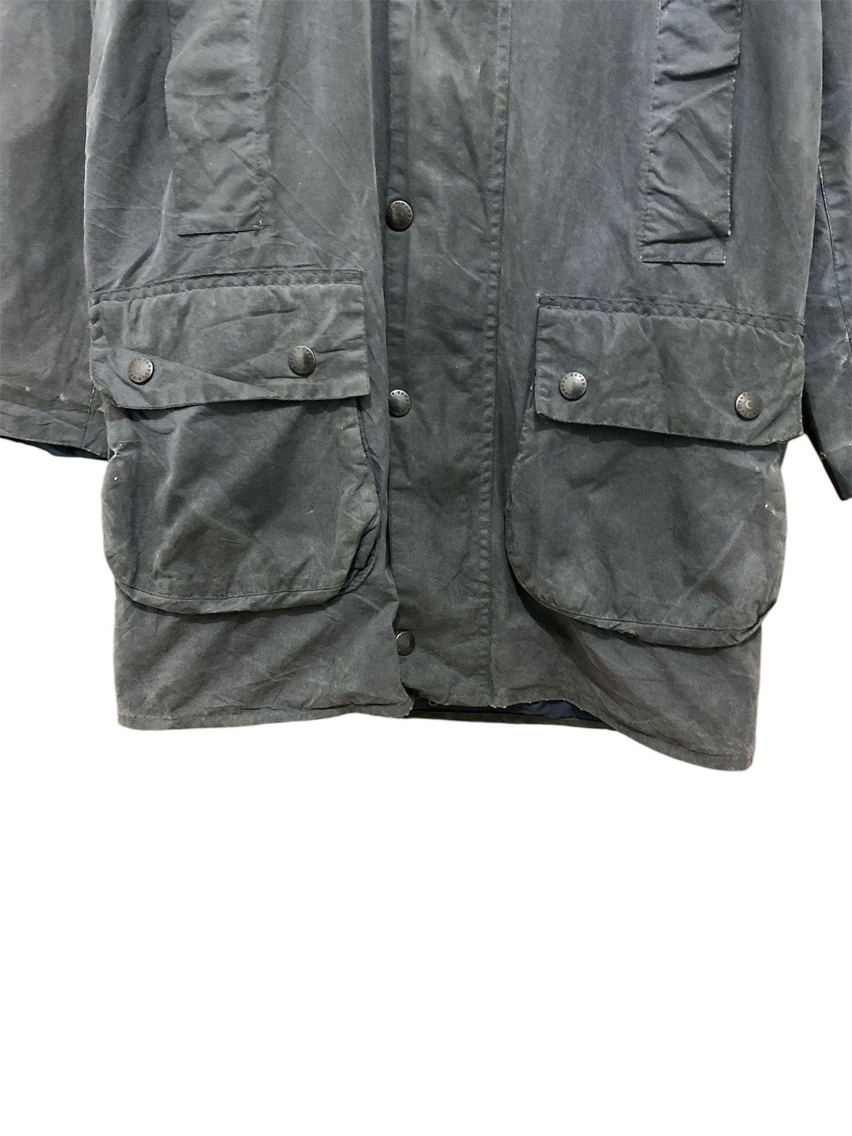 Barbour × Vintage Vintage Barbour Border Waxed Jacket 81cm/32in Hunting Size US S / EU 44-46 / 1 - 4 Thumbnail