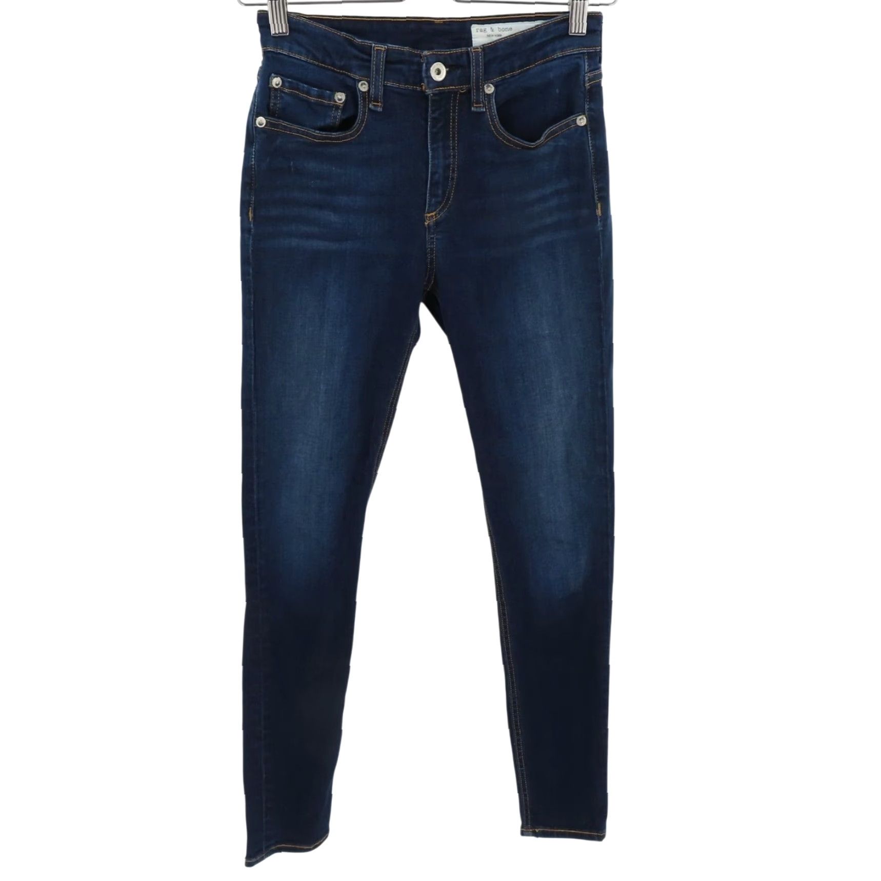 Rag & Bone rag & bone Jeans Womens 25 Cate Mid Rise Ankle Skinny Dark Wash Blue Denim Pants Jeans Size 42" / US 20 - 2 Thumbnail