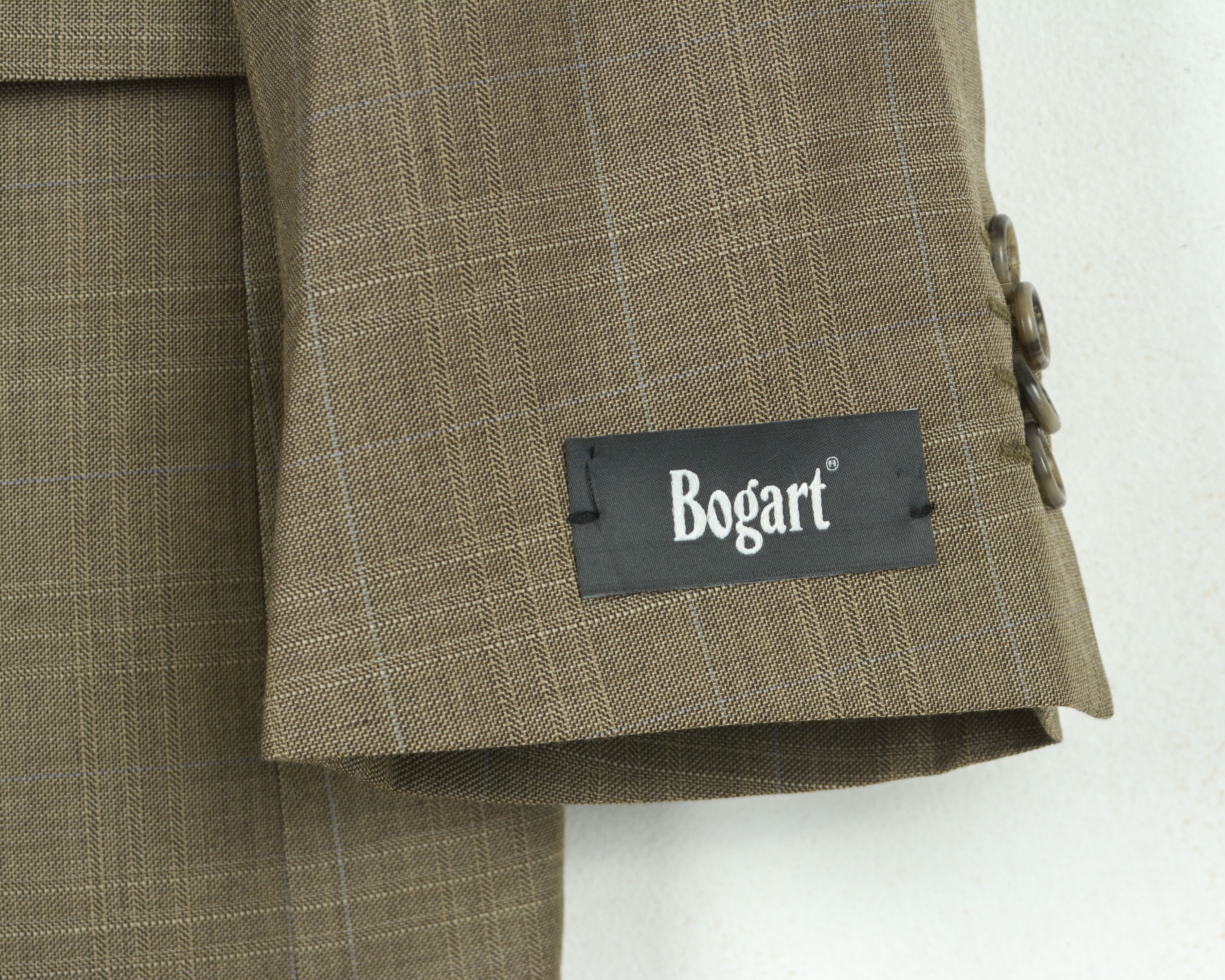 Designer New BOGART Checked Brown Blazer Wool UK 36 Jacket Suit Coat Size 36R - 4 Thumbnail