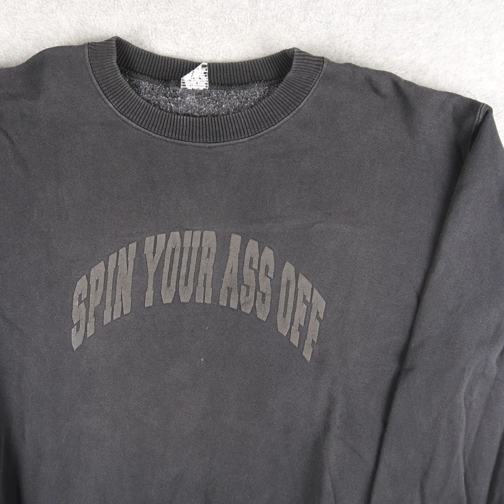 Vintage Vintage 90s Todd Tramp's Gym Bodybuilding Sweatshirt Size L Black Made Canada Size L / US 10 / IT 46 - 4 Thumbnail