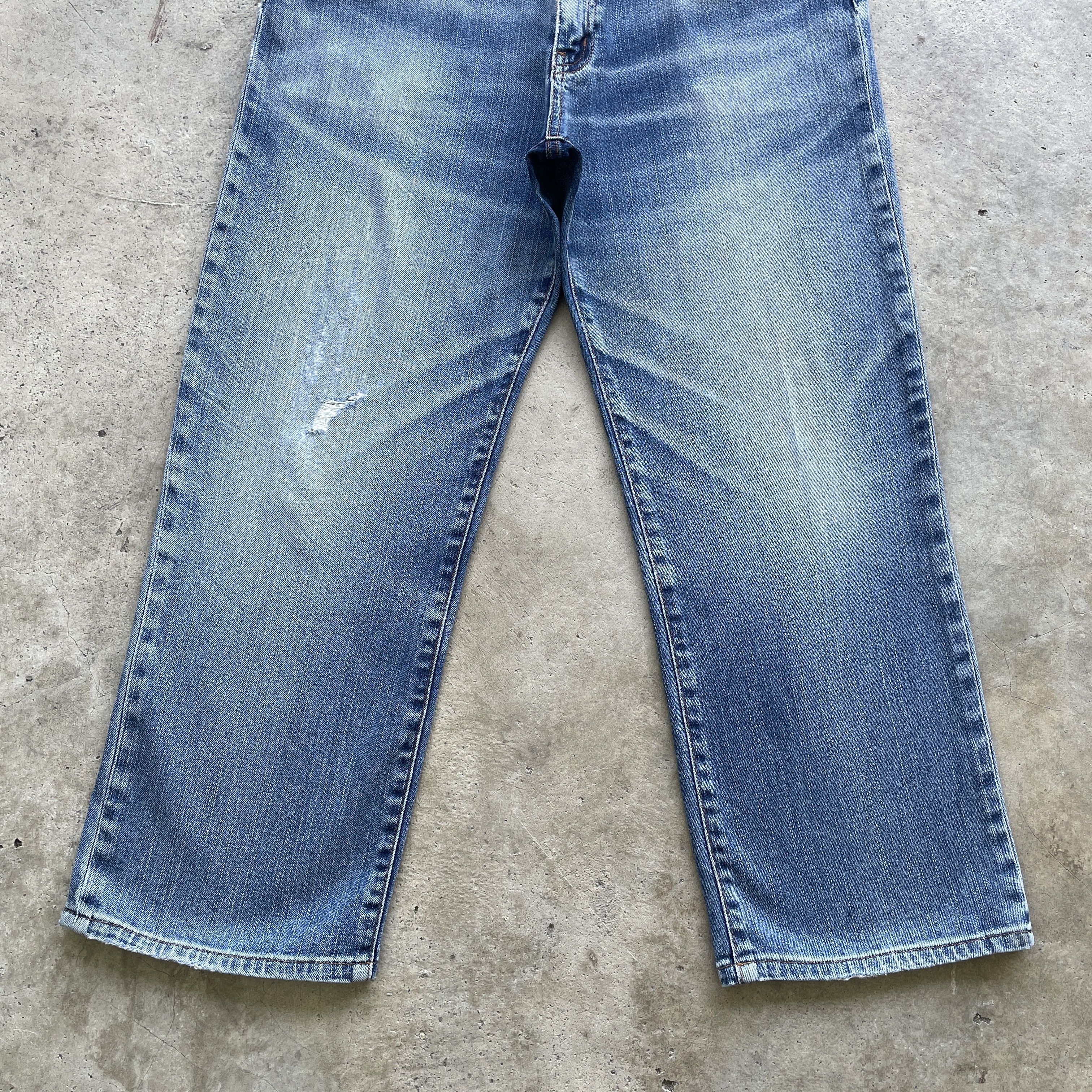 Japanese Brand VINTAGE JAPANESE DISTRESSED JEANS FADED DENIM PANTS W33 Size US 33 - 4 Thumbnail