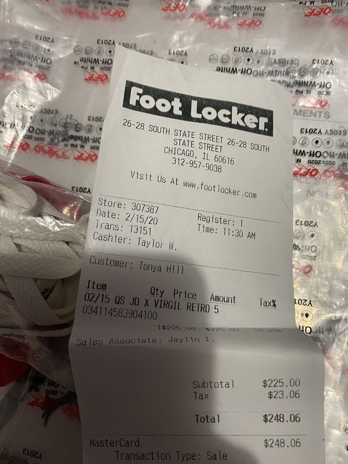 image of 2020 Off-White X Air Jordan 5 Retro Sp 'muslin Shoes in Black, Men's (Size 10)