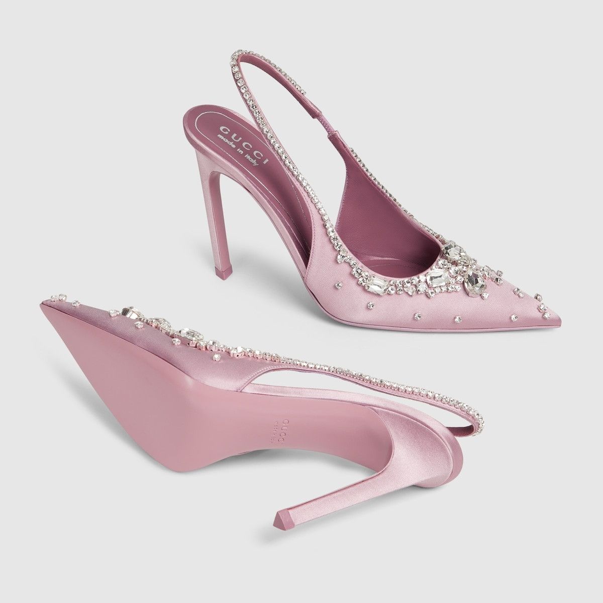 Gucci oc11z1025 Pumps With Crystals in Light Pink Size US 7.5 / IT 37.5 - 6 Thumbnail