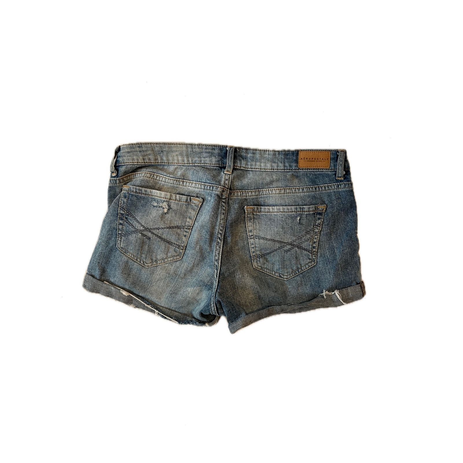 Aeropostale Aeropostale Midi Daisy Dukes Cut Jean Shorts Wom Sz S 4 Size 27" / US 4 / IT 40 - 2 Thumbnail