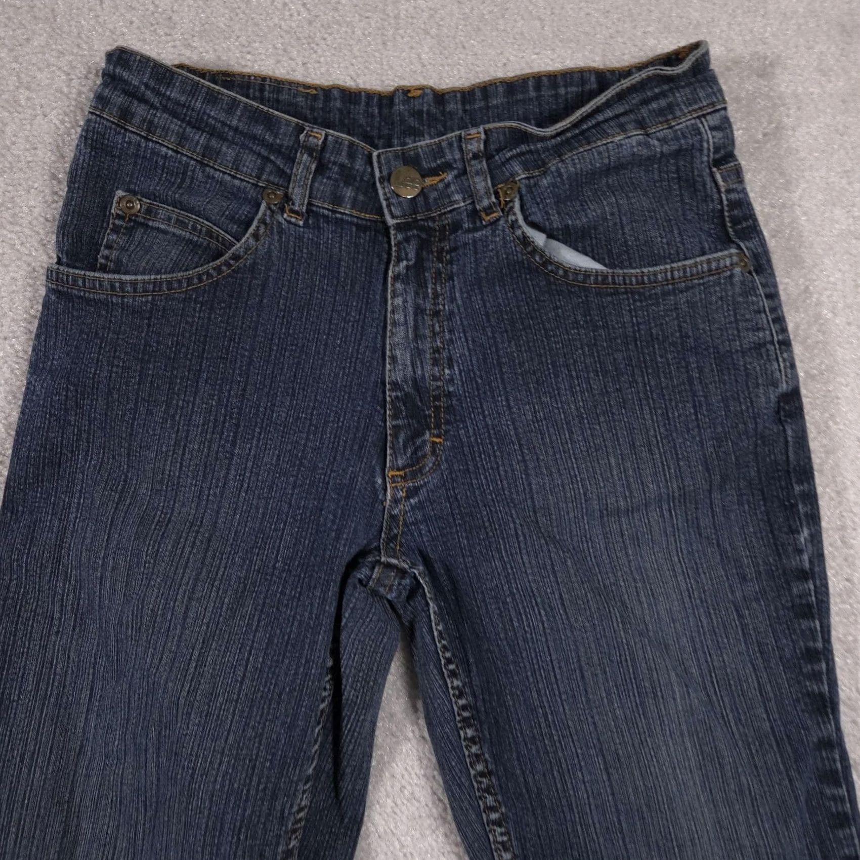 Lee Lee Jeans Womens Bootcut Denim Blue Medium Wash 28x33 5-Pocket Zip Fly Regular Waist 31Inseam Size 28" / US 6 / IT 42 - 3 Thumbnail