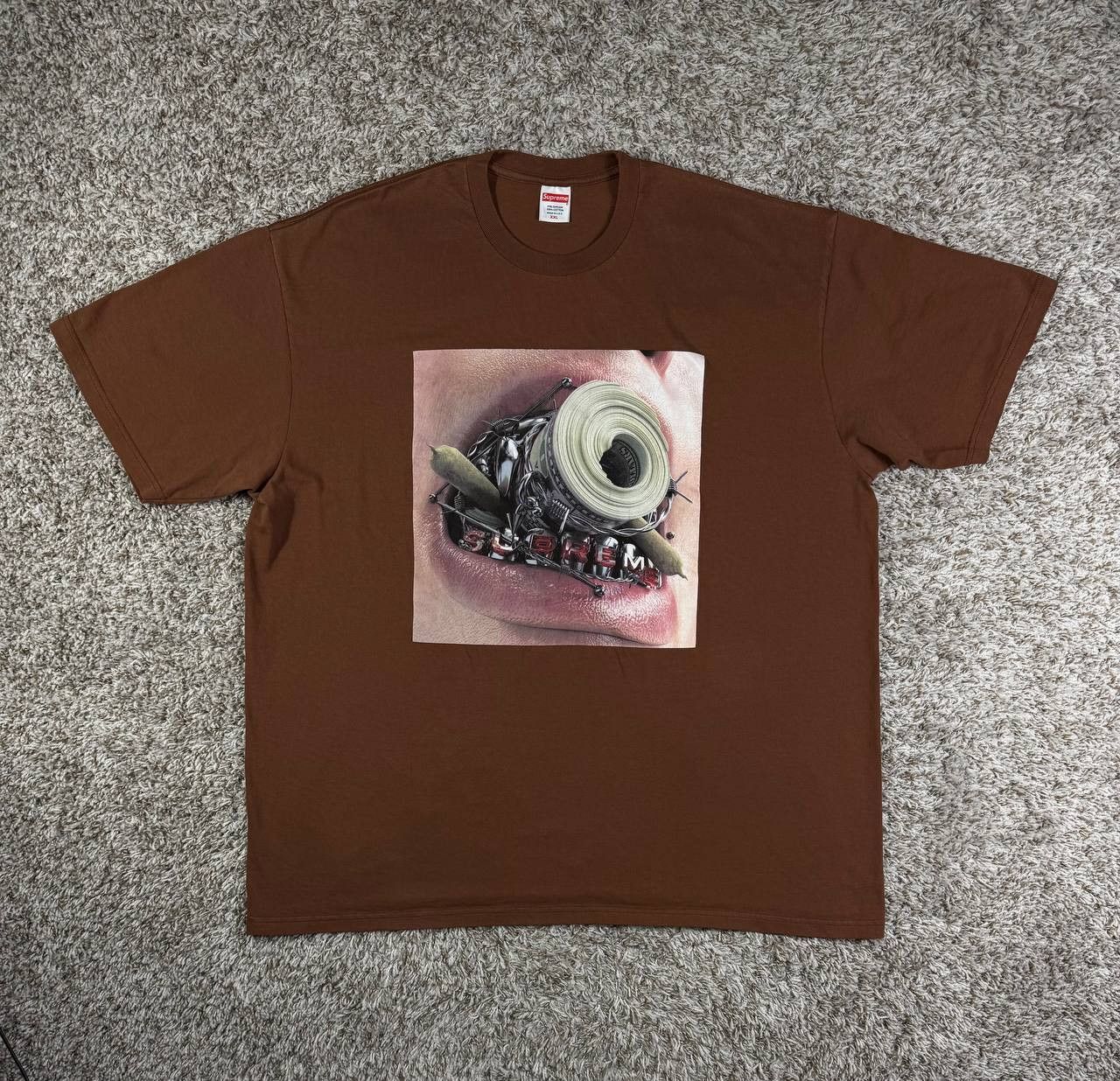Supreme Supreme Braces Tee Brown Size US XXL / EU 58 / 5 - 1 Thumbnail