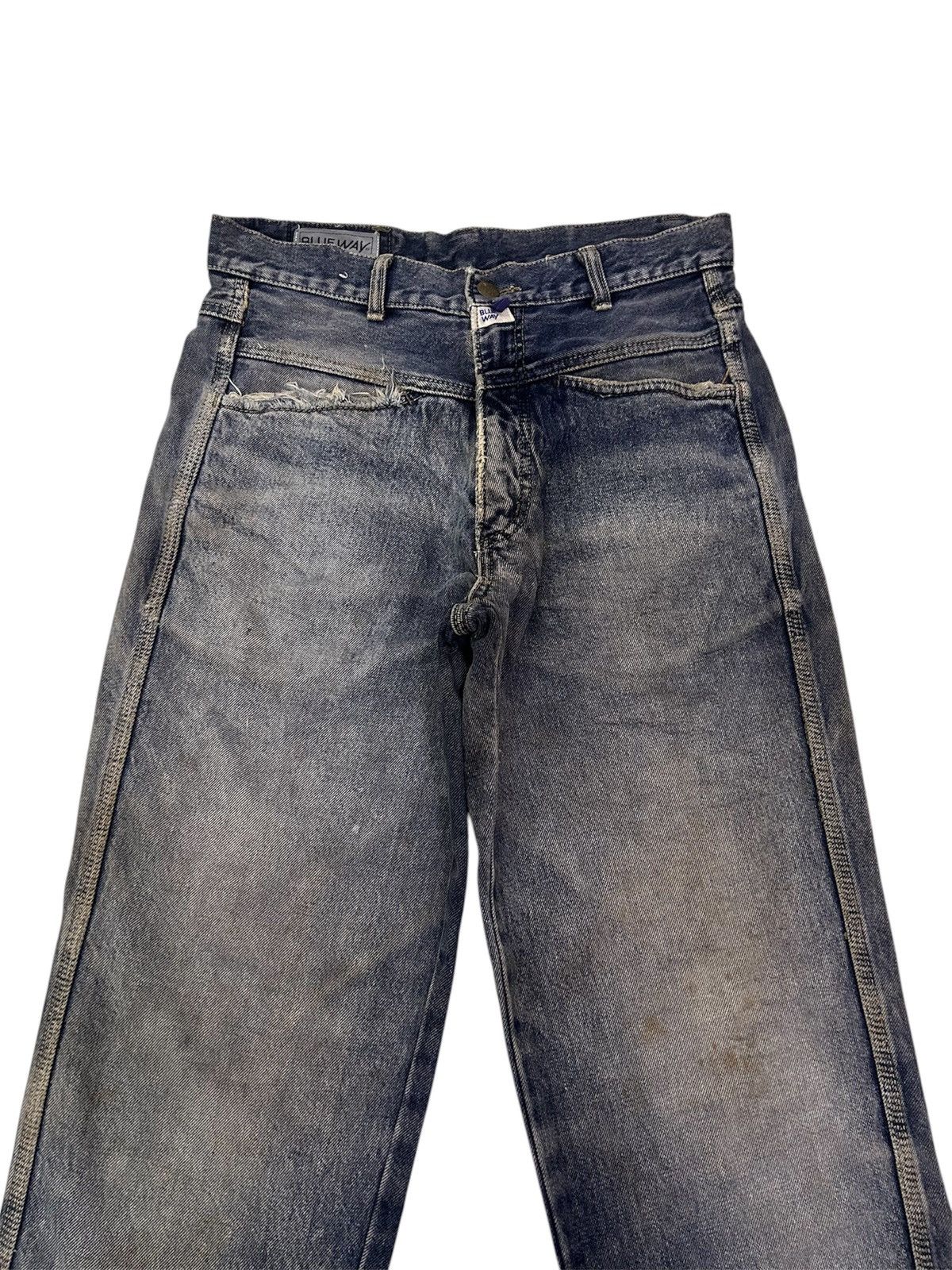 Blue Blue Japan × Japanese Brand × Vintage 💥Vintage Japanese Denim Blue Way Mud Wash Jeans Size US 30 / EU 46 - 8 Thumbnail