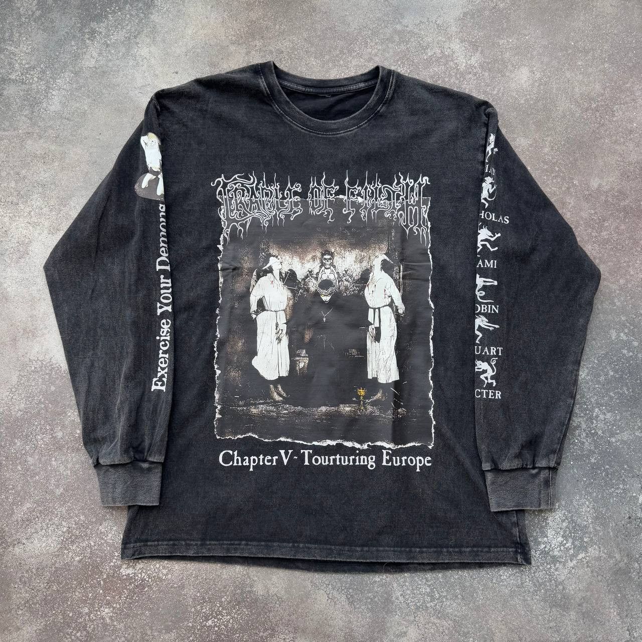Japanese Brand Cradle of Filth Faded Long Sleeve Shirt Size US M / EU 48-50 / 2 - 1 Thumbnail