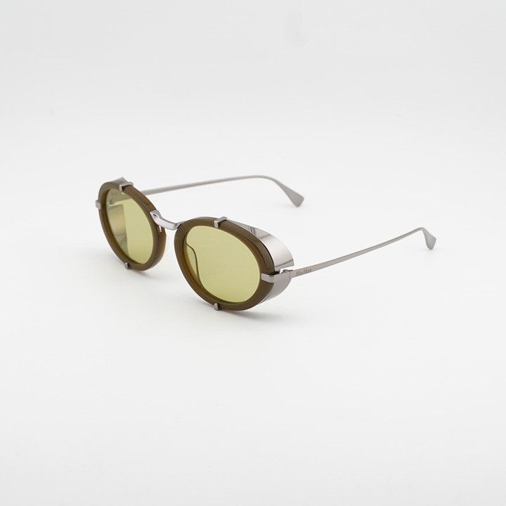 Max Mara Max Mara SELMA MM0103 96N Sunglasses Shiny Dark Green Oval Size ONE SIZE - 1 Thumbnail