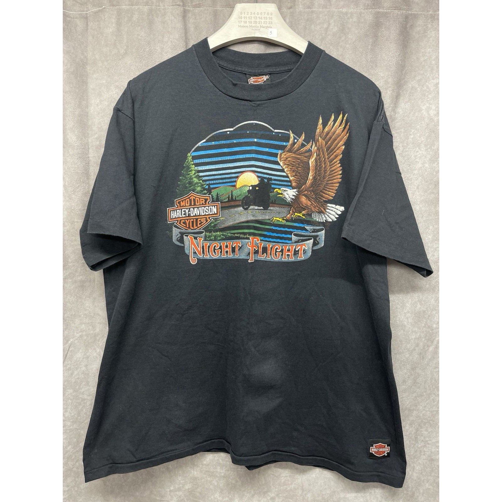 Harley Davidson VINTAGE 1990 HARLEY DAVIDSON NIGHT FLIGHT T SHIRT RK STRATMA Size US L / EU 52-54 / 3 - 2 Thumbnail