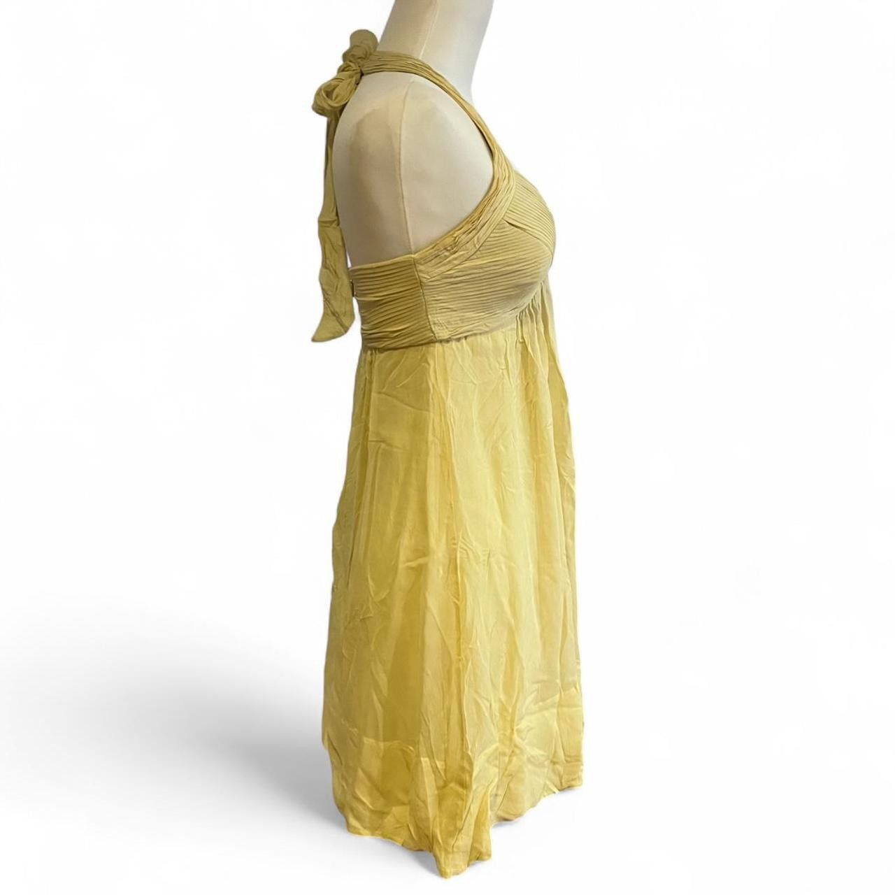Bcbgmaxazria BCBGMAXAZRIA yellow halter neck chiffon dress w silk lining💐 Size XS / US 0-2 / IT 36-38 - 5 Thumbnail