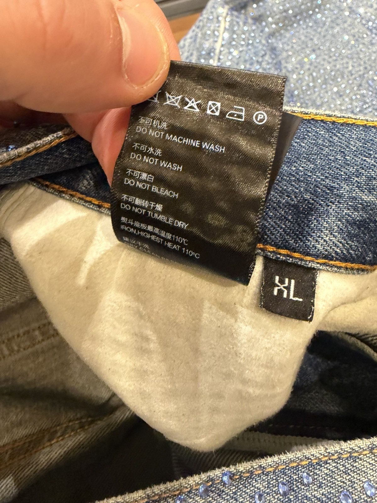 Birth of Royal Child Birth of Royal Child Blue Rhinestone Denim Jeans Size US 36 / EU 52 - 6 Thumbnail
