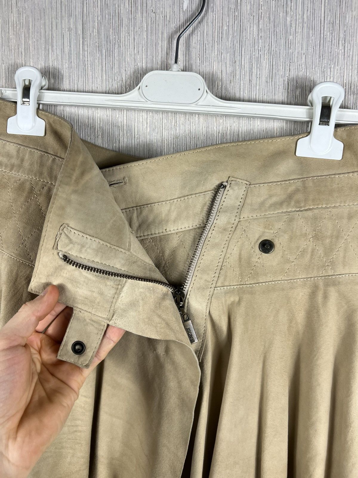 Roberto Cavalli Vintage 90s Roberto Just Cavalli y2k leather mini skirt Size 28" / US 6 / IT 42 - 10 Thumbnail