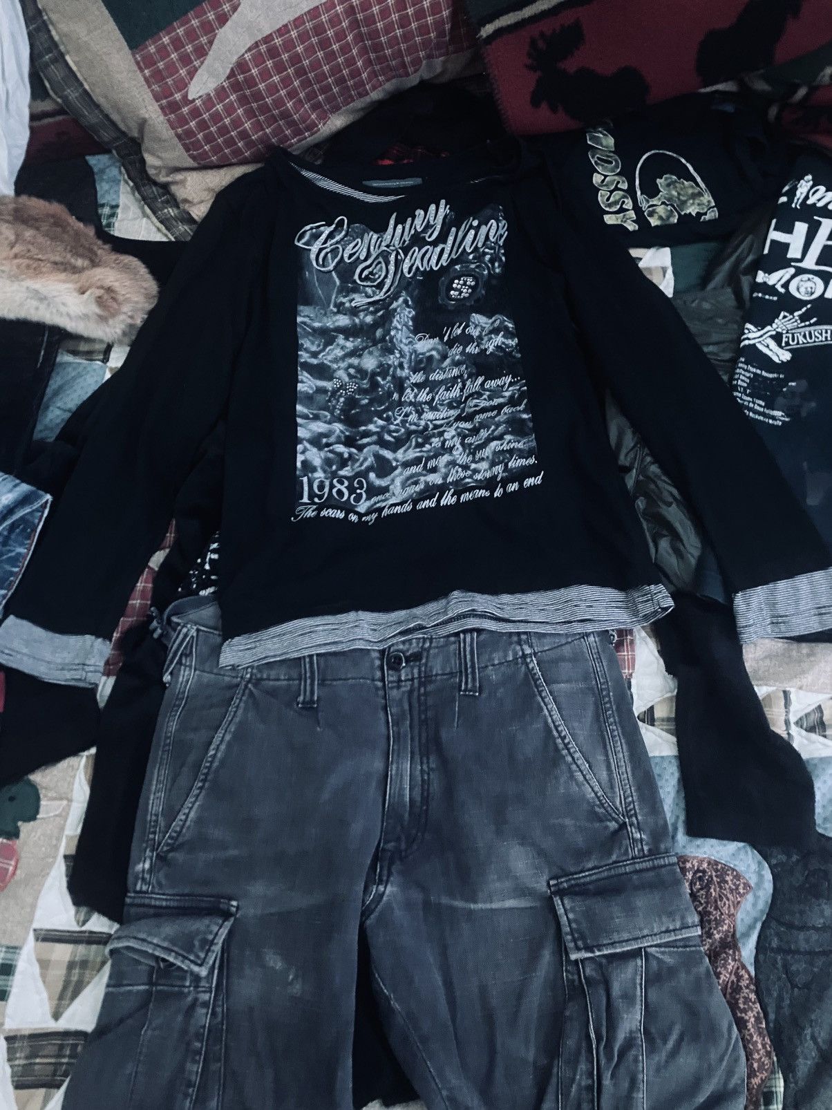 Designer × Japanese Brand × Vintage Night Rider “Century Deadline 1983” Layered Longsleeve Size US M / EU 48-50 / 2 - 1 Thumbnail