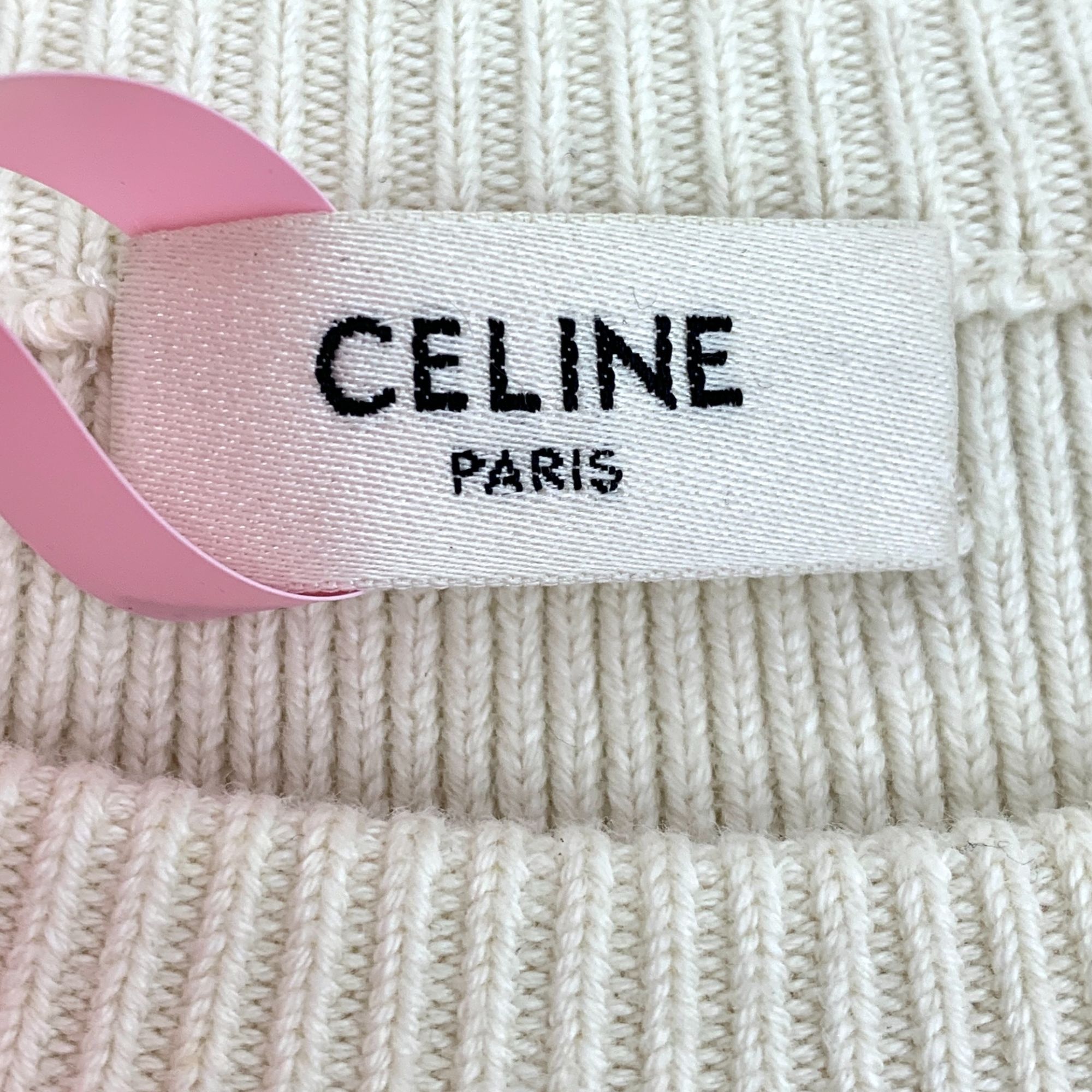 Celine Celine Beige Striped Knitted Sweater W/ Gold Buttons & Round Size XS / US 0-2 / IT 36-38 - 2 Thumbnail
