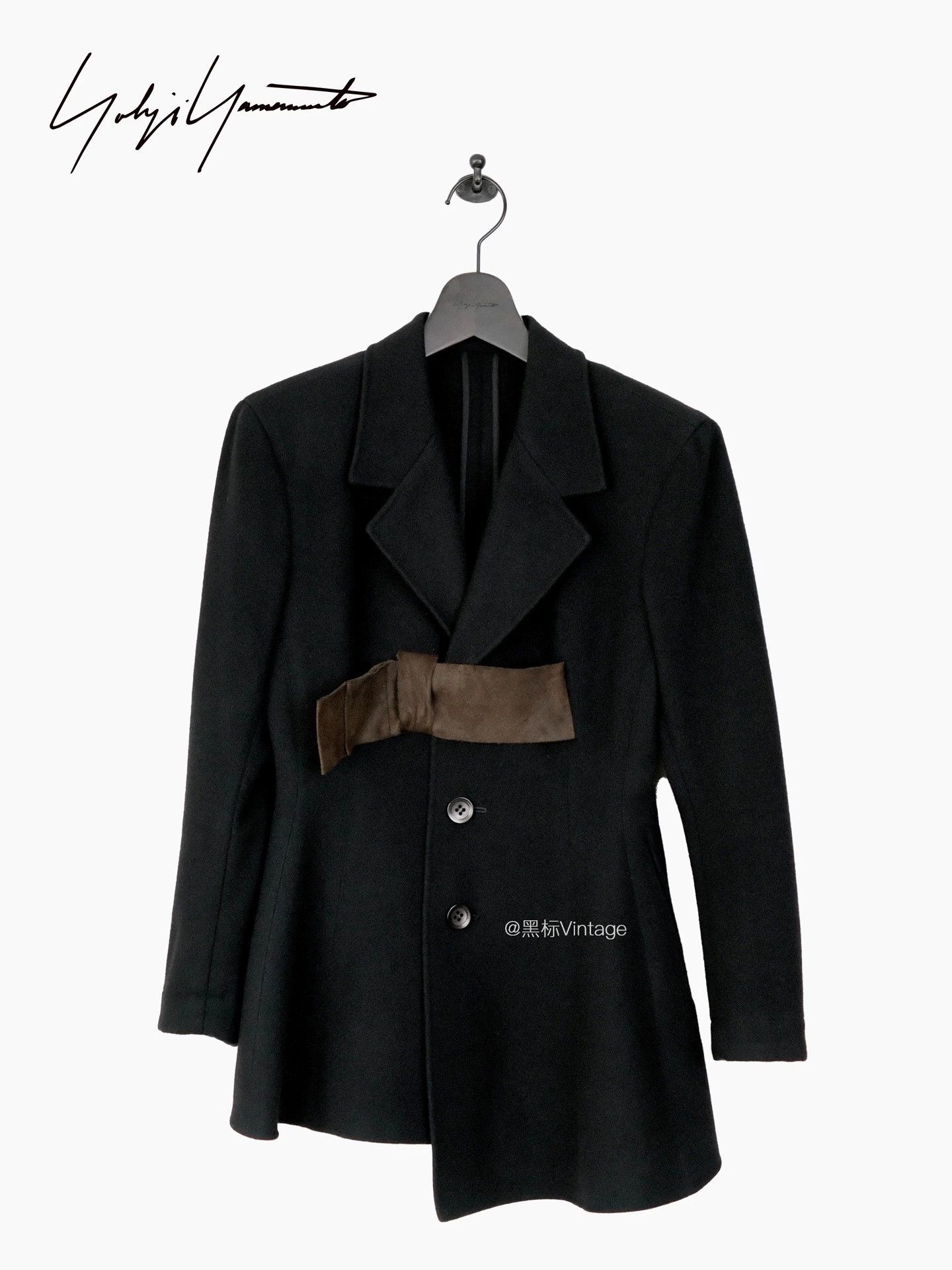 Yohji Yamamoto Yohji Yamamoto 88AW Maru Monji Asymmetric Jacket Size S / US 4 / IT 40 - 3 Thumbnail