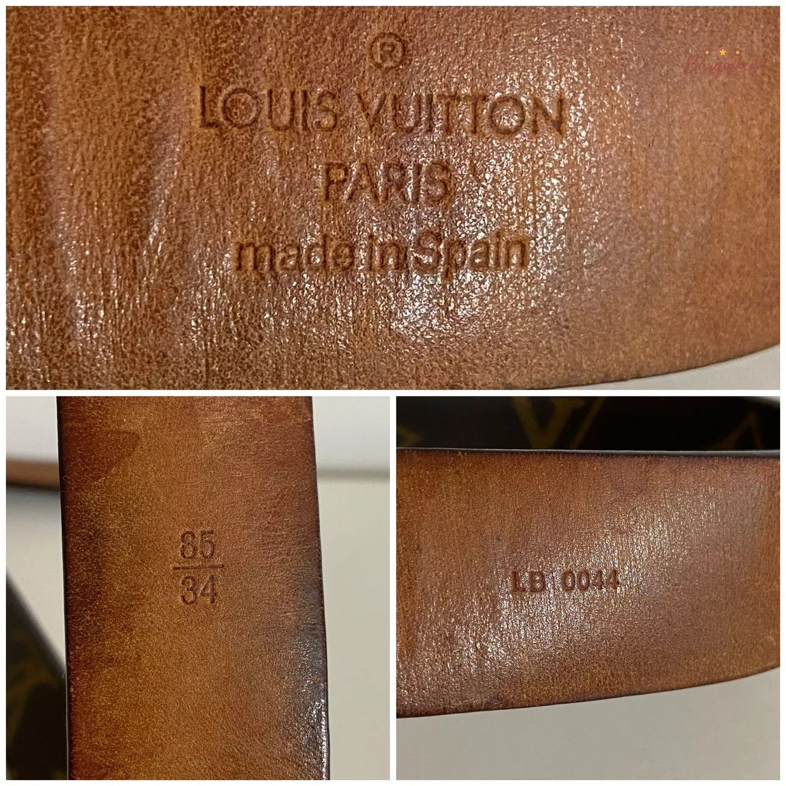 Louis Vuitton Louis Vuitton Brown Coated Canvas Ceinture Carre Buckle Belt Size 30 - 8 Thumbnail