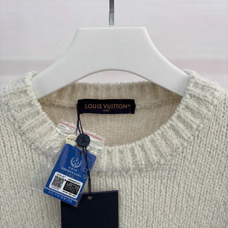 Louis Vuitton Louis Vuitton Intarsia logo teddy sweater Size US XXL / EU 58 / 5 - 3 Thumbnail