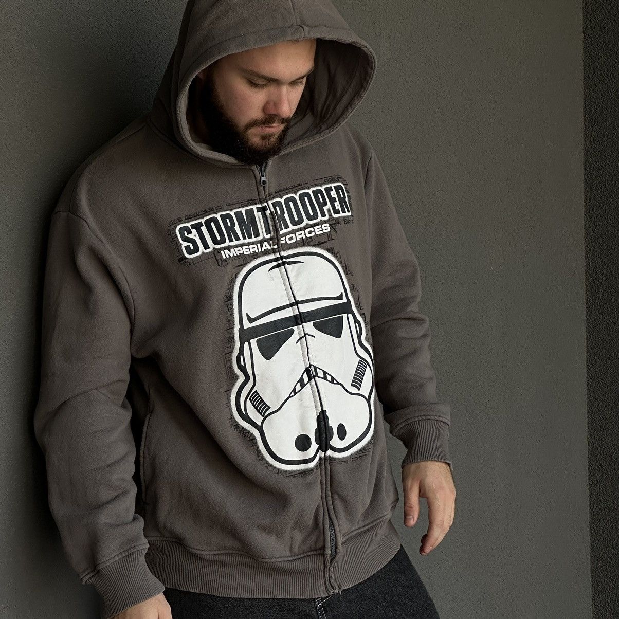 Star Wars × Vintage Vintage Star Wars Zip Hoodie Stormtrooper Y2K Imperial Force Size US XL / EU 56 / 4 - 1 Thumbnail