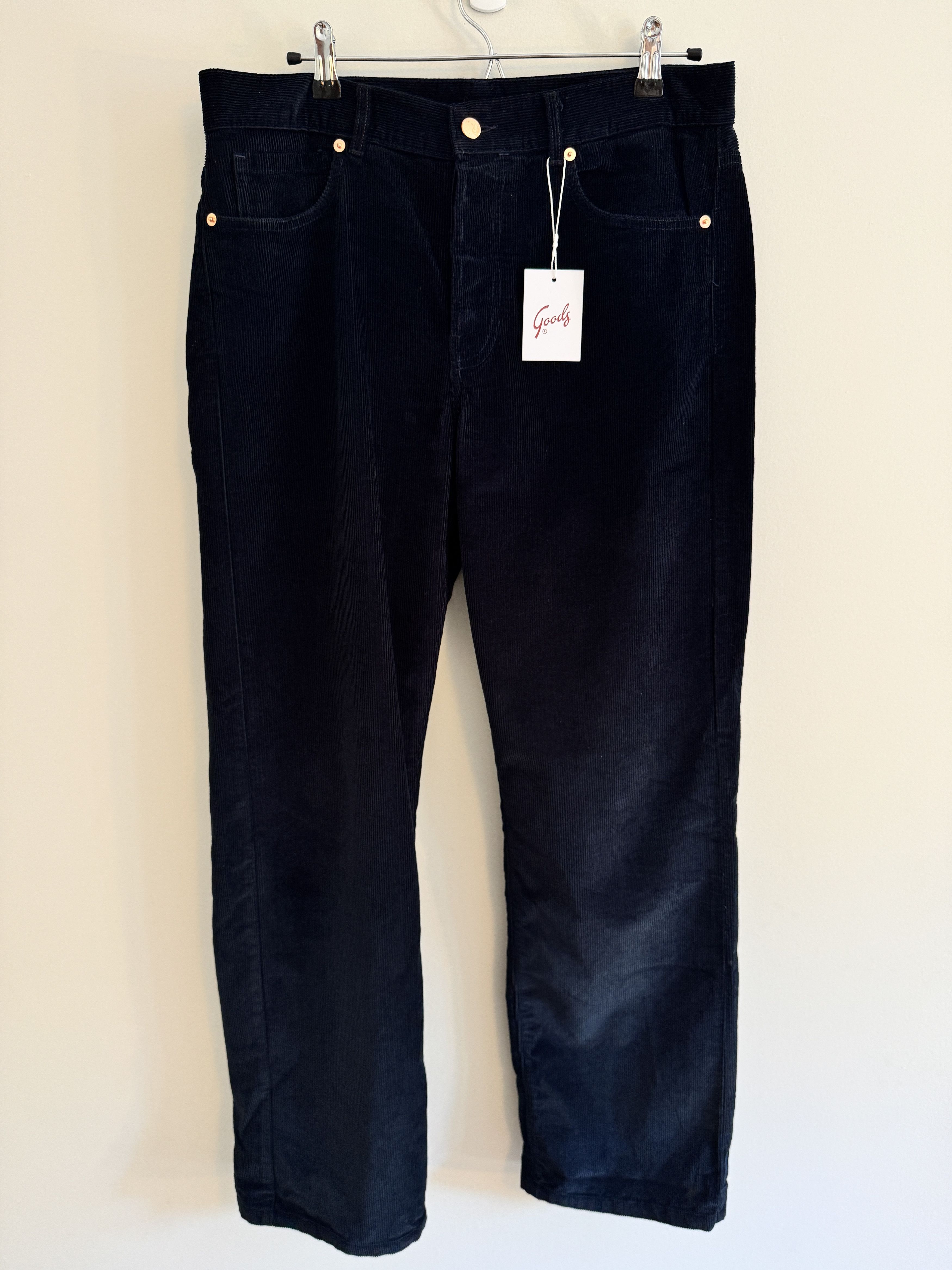 Goods Easy Fit Corduroy Pants Navy Size US 32 / EU 48 - 1 Thumbnail