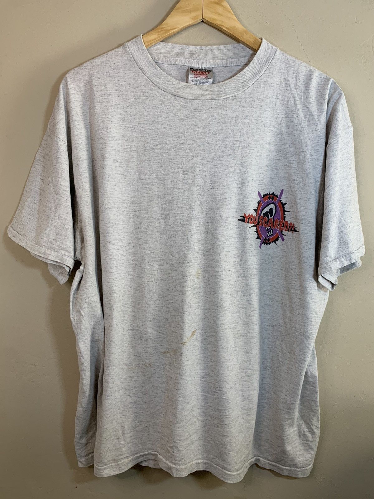 Vintage *RARE* Vintage 90’s You Scared?! Ski Snowshoe Skiing T-Shirt Size US XL / EU 56 / 4 - 2 Thumbnail