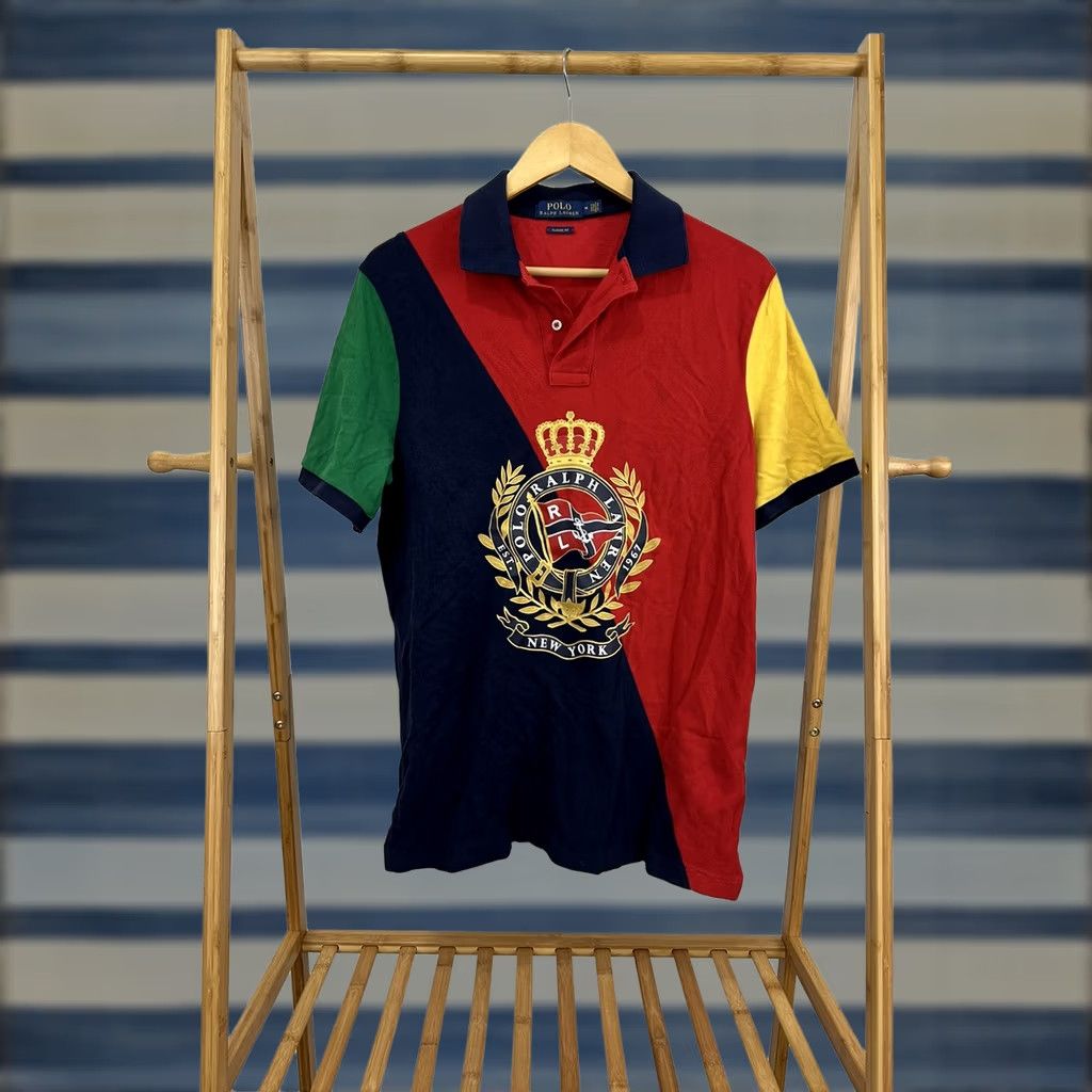 Polo Ralph Lauren Polo Ralph Lauren Big Crest NY Color Block Short Sleeve Polo Shirt M Multicolor Colorful Mens Polo Size US M / EU 48-50 / 2 - 1 Thumbnail