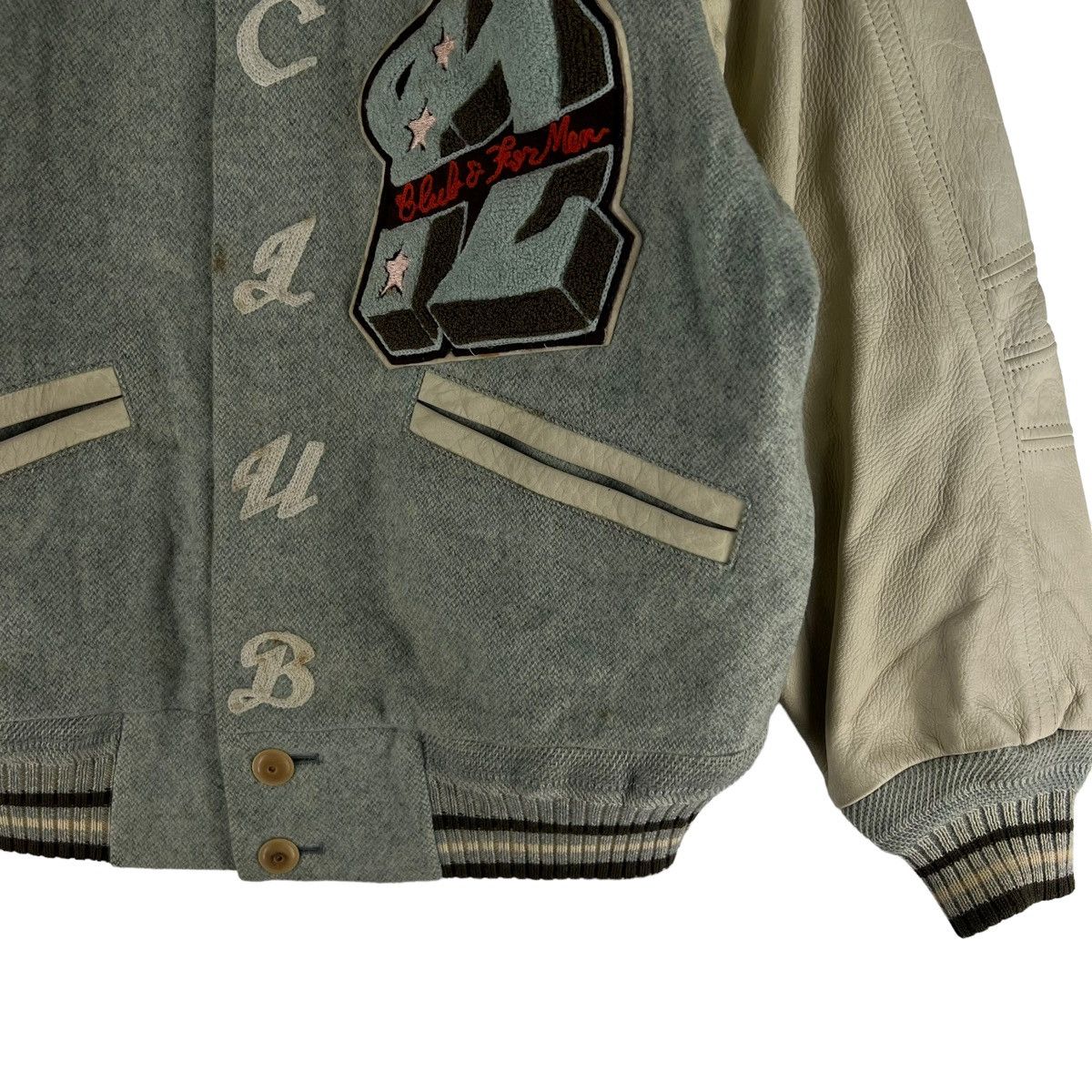 Japanese Brand 🔥90s Vintage Leather Varsity Jacket Nicole Club IsseyMiyake Size US S / EU 44-46 / 1 - 8 Thumbnail