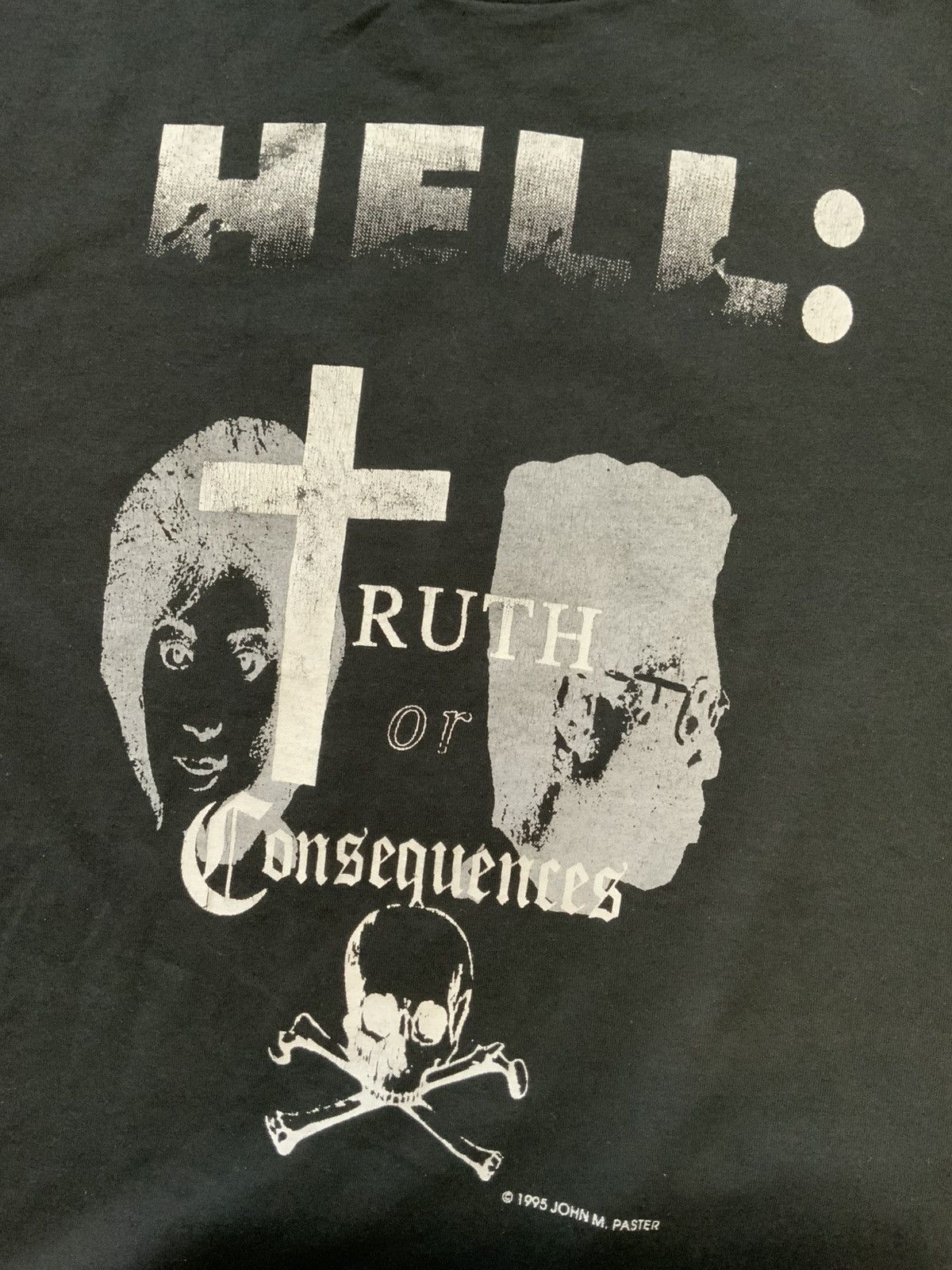 Vintage VTG 1995 Hell Truth Or Consequences Single Stitch T-Shirt Size US XL / EU 56 / 4 - 1 Thumbnail