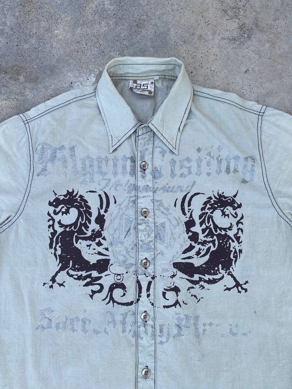 If Six Was Nine Vintage Thrashed Y2K Poem Punk Gothic Button Up Shirt Size US M / EU 48-50 / 2 - 3 Thumbnail