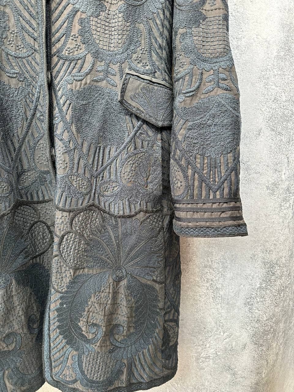 Johnny Was Biya by Johnny Was Coat Embroidered Silk/Linen Jacket Size S / US 4 / IT 40 - 9 Thumbnail
