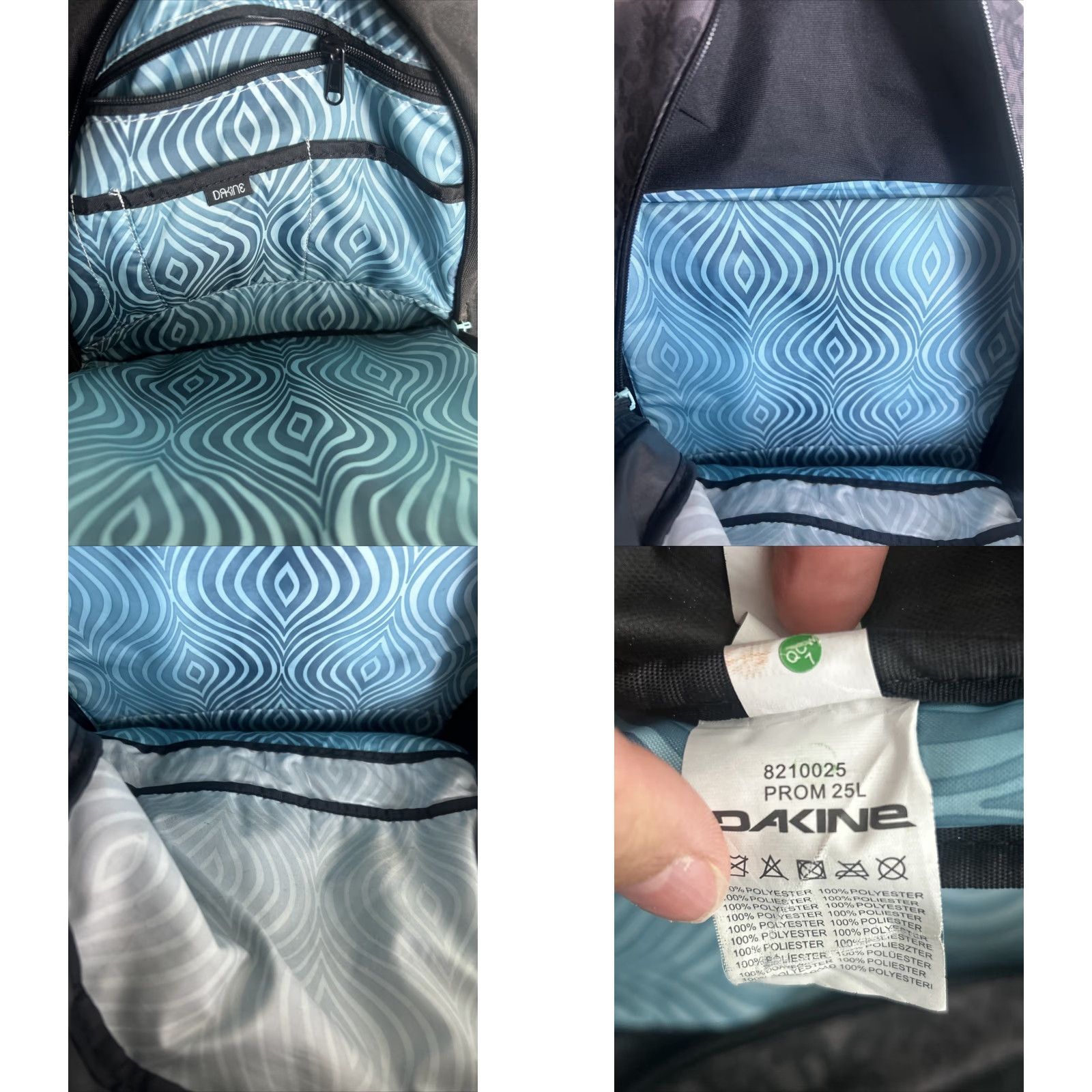 Dakine Dakine Prom 25L Backpack Mens Black Laptop Insulated Pockets Chevron School Geometric 17.5x12x6.5 Size ONE SIZE - 9 Thumbnail