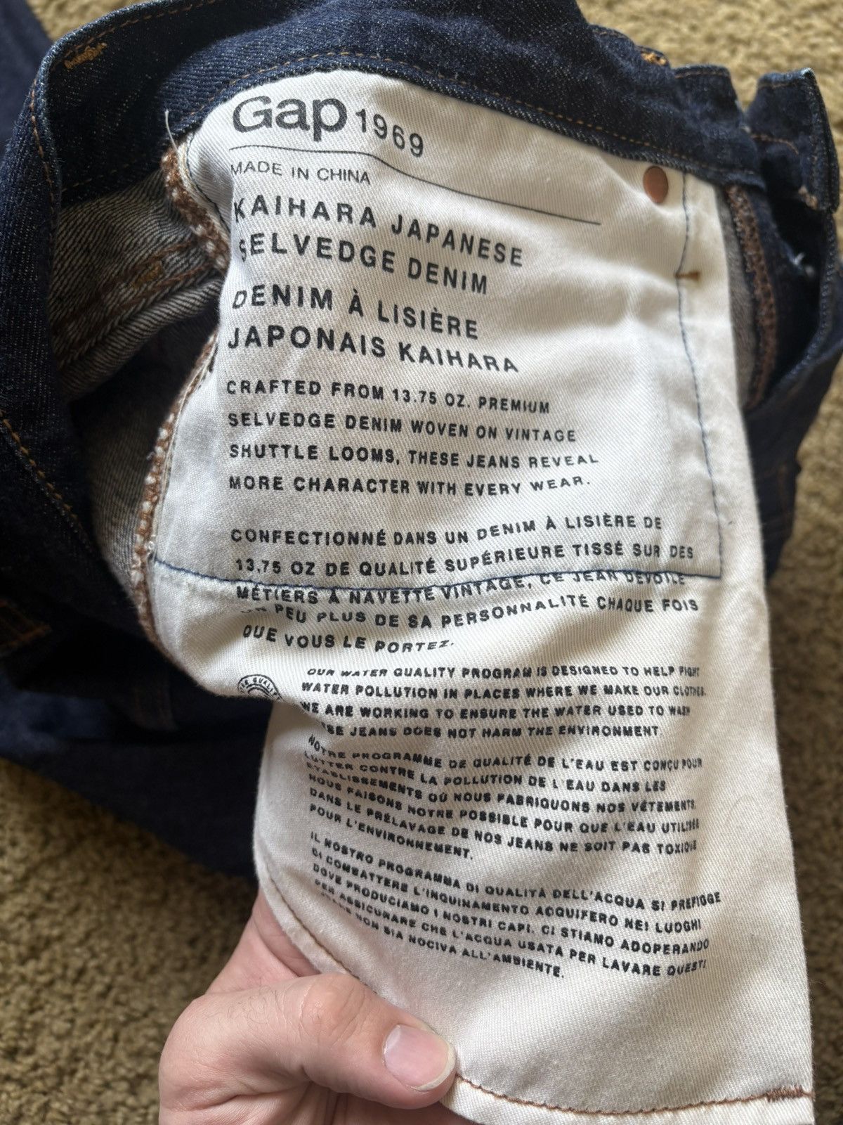 Kaihara Denim Gap 1969 Selvedge Kaihara Japanese Denim 32x30 Size US 32 / EU 48 - 7 Thumbnail