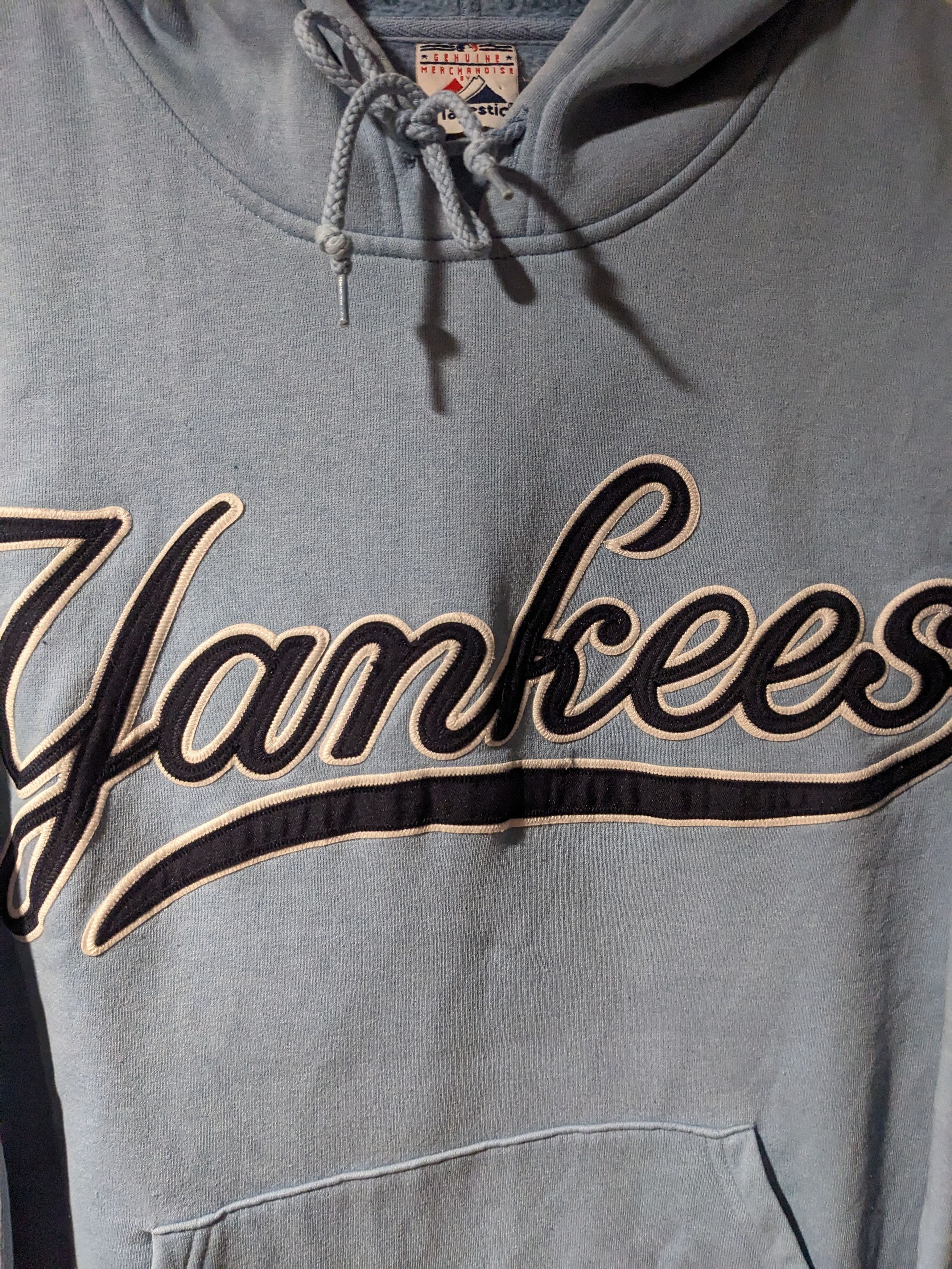 Majestic × Vintage Vintage 90s New York Yankees MLB Baseball Logo Large Hoodie Size US L / EU 52-54 / 3 - 2 Thumbnail