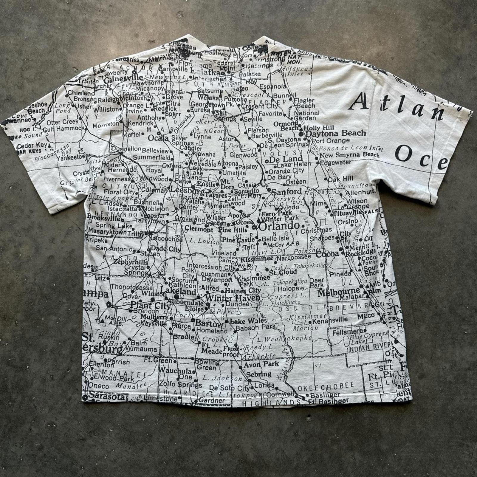 Other Florida Map Vintage 90's All Over Print Graphic T-Shirt Size US L / EU 52-54 / 3 - 2 Thumbnail