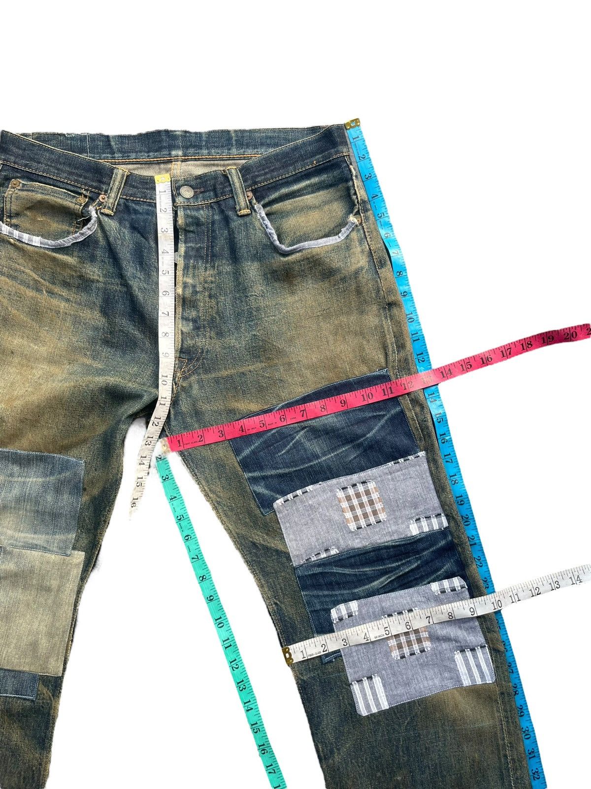 Japanese Brand × Vintage Vintage Gleem Selvedge Distresed Denim Size US 34 / EU 50 - 25 Thumbnail
