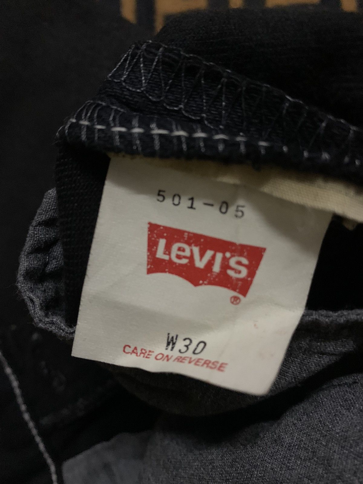 Levi's Vintage Clothing 💥Vintage Levi’s 501 Super Black Waxed Denim Size US 30 / EU 46 - 8 Thumbnail