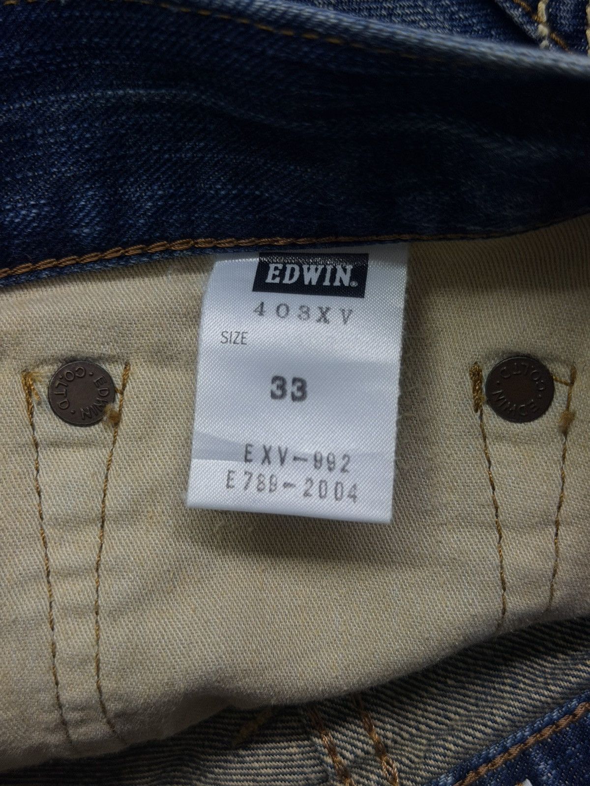 Edwin Vintage 00s Edwin 403XV Denim jeans | Japan Market | W35 Size US 35 - 11 Thumbnail
