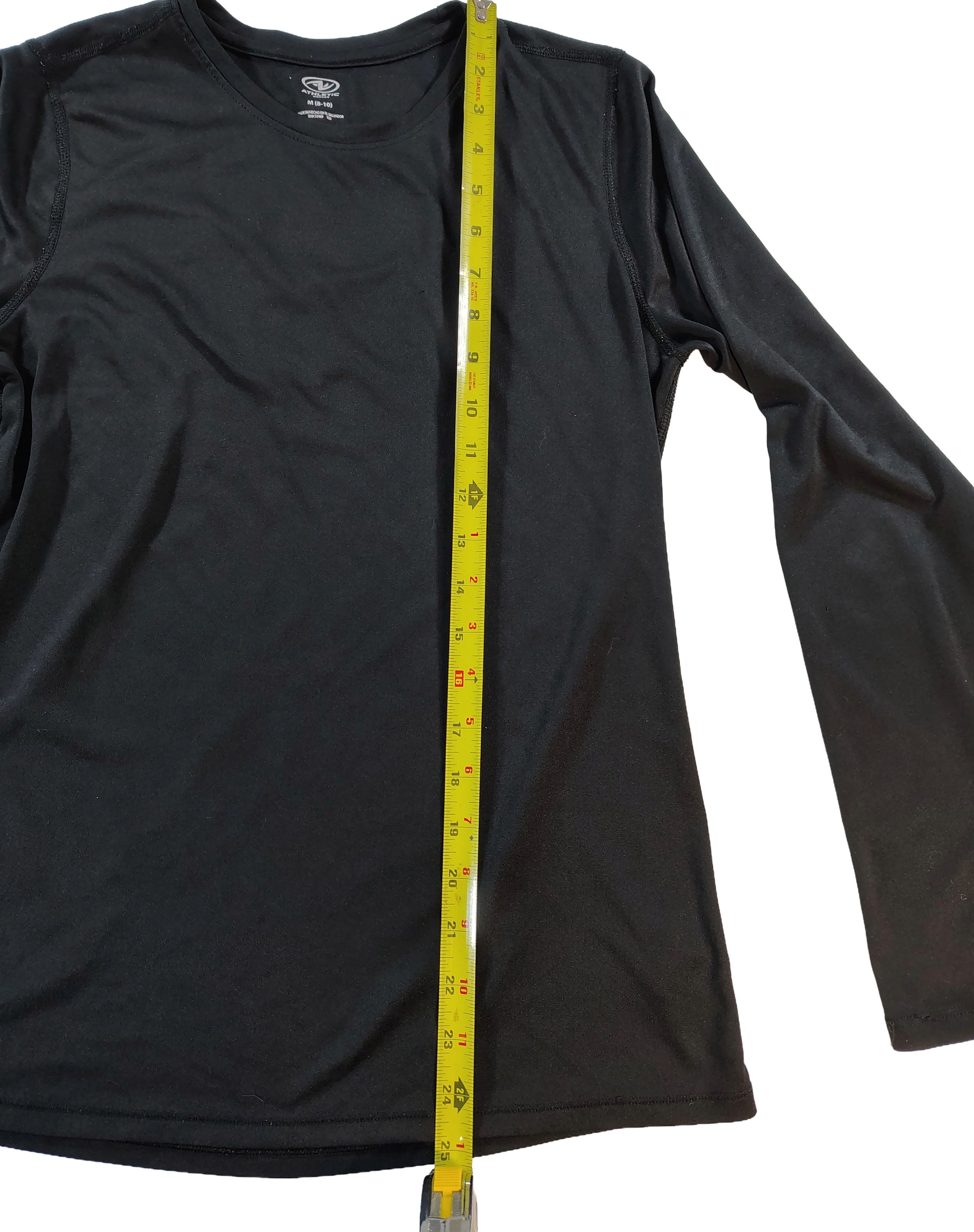 Athletic Works Women's Medium Long Sleeve Plain Black Athletic Works Shirt Size M / US 6-8 / IT 42-44 - 4 Thumbnail
