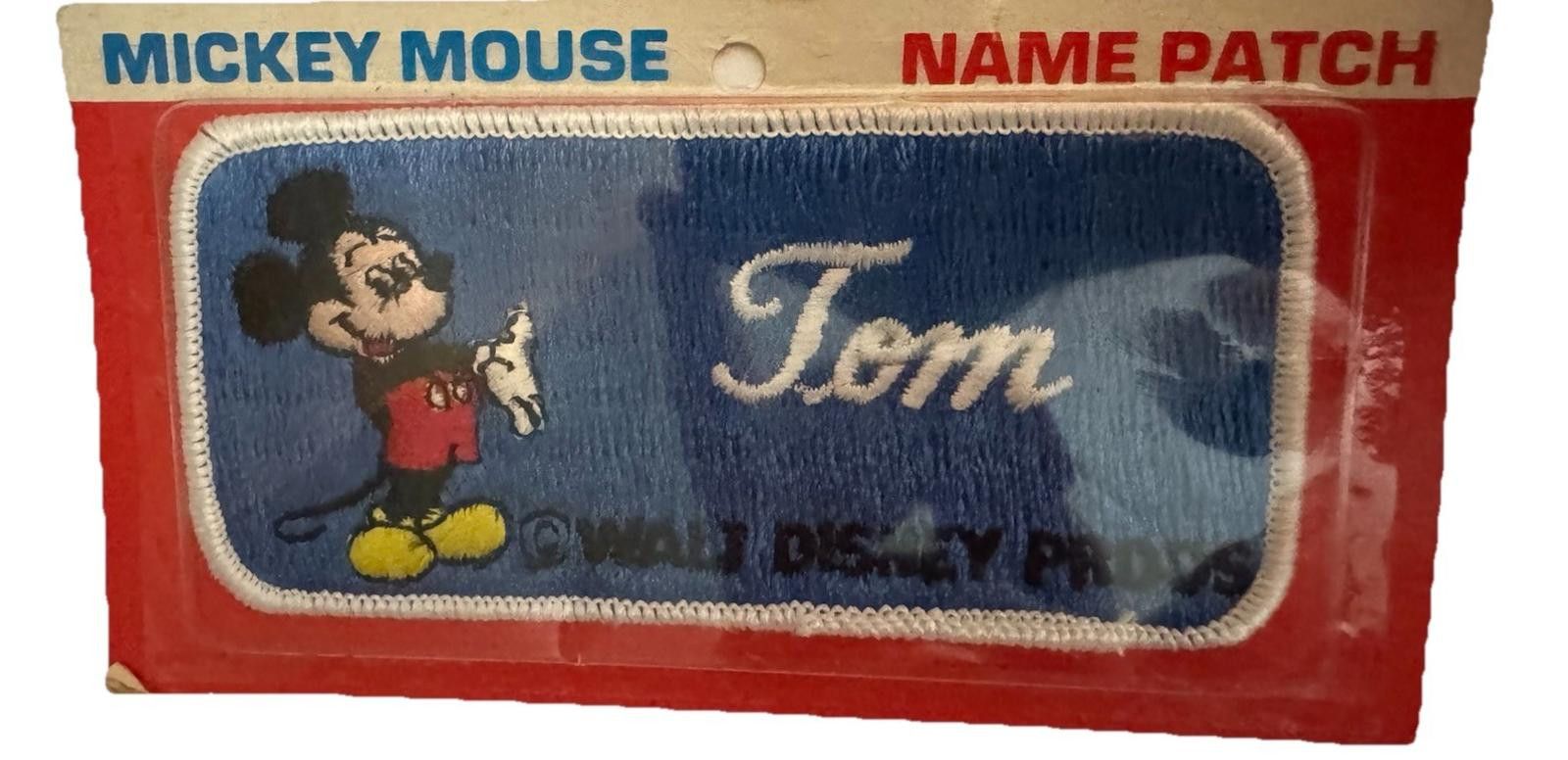 Disney Vintage Mickey Mouse Name Patch - Tom Size ONE SIZE - 4 Thumbnail
