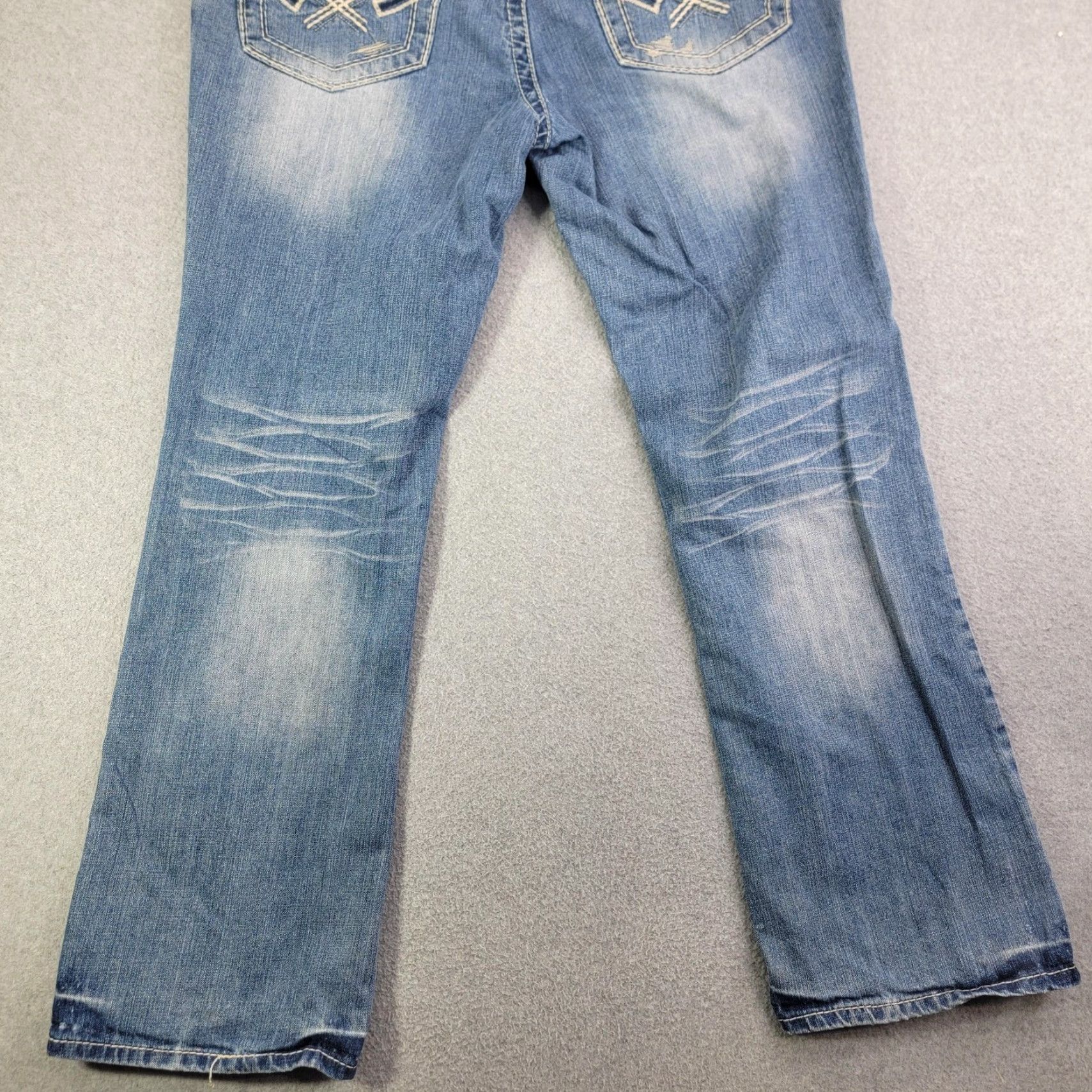 Denime Axel Jeans Mens 36x32 Light Wash Blue Volcott Vintage Bootcut Denim Pants Size US 36 / EU 52 - 7 Thumbnail