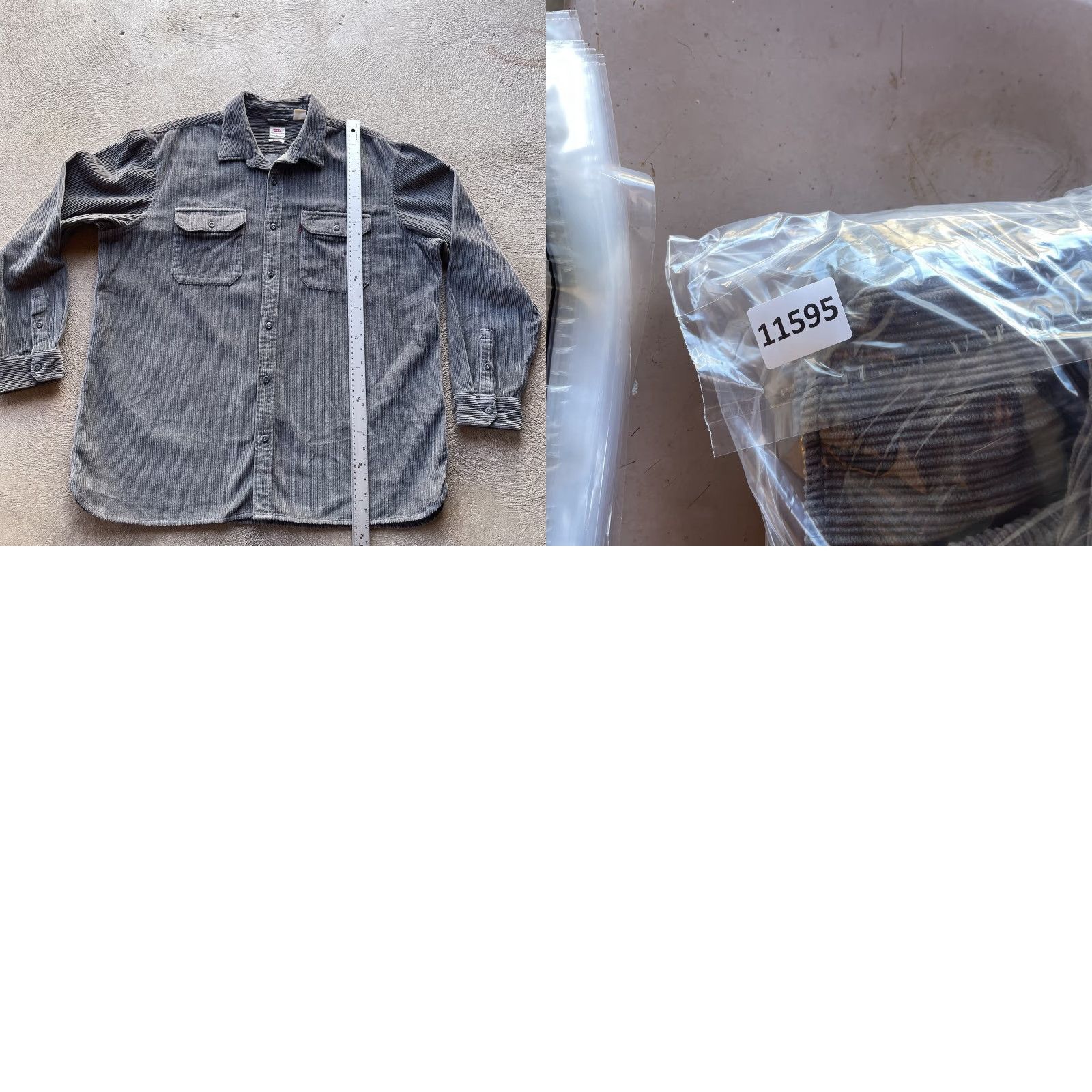 Levi's Levi's Shirt Men XL Gray Corduroy Button-Up Western Cowboy Classic Casual Mens Button-Front 60s-90s Influence Size US XL / EU 56 / 4 - 8 Thumbnail