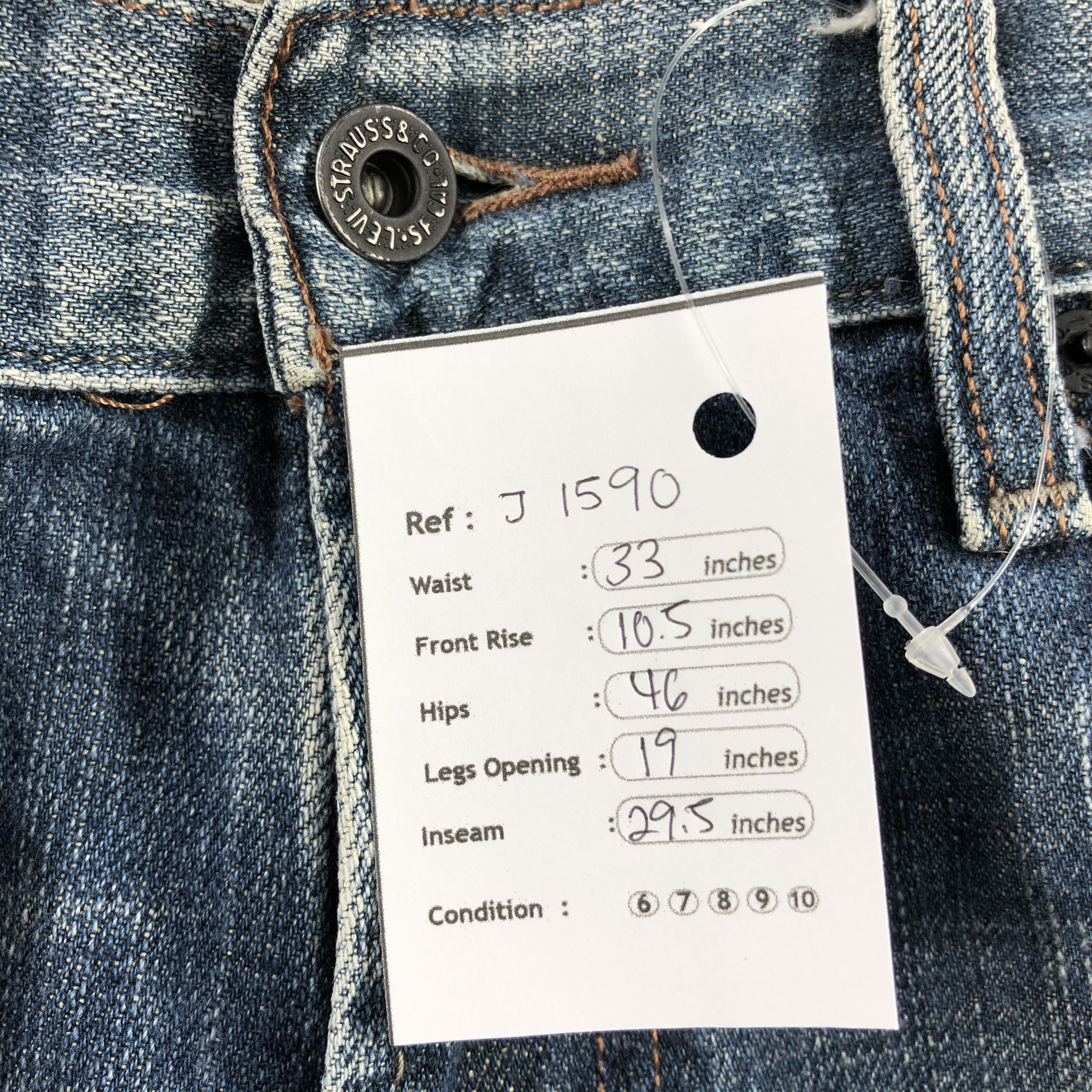 Levi's Vintage Blue Wash Levis 527 Flare Jeans-J1590 Size US 33 - 17 Thumbnail