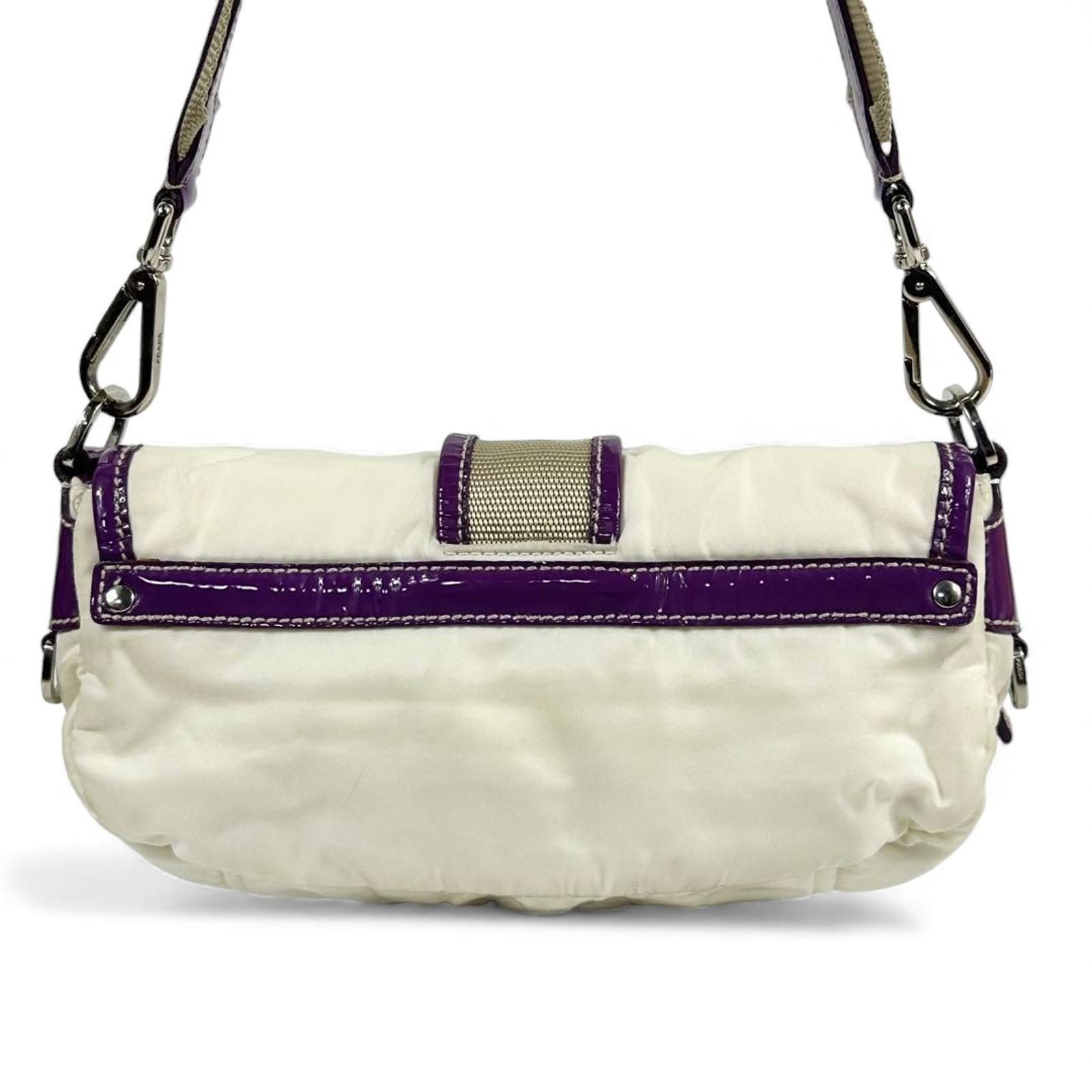 Prada Prada - Shoulder Bag Cream Purple Size ONE SIZE - 3 Thumbnail