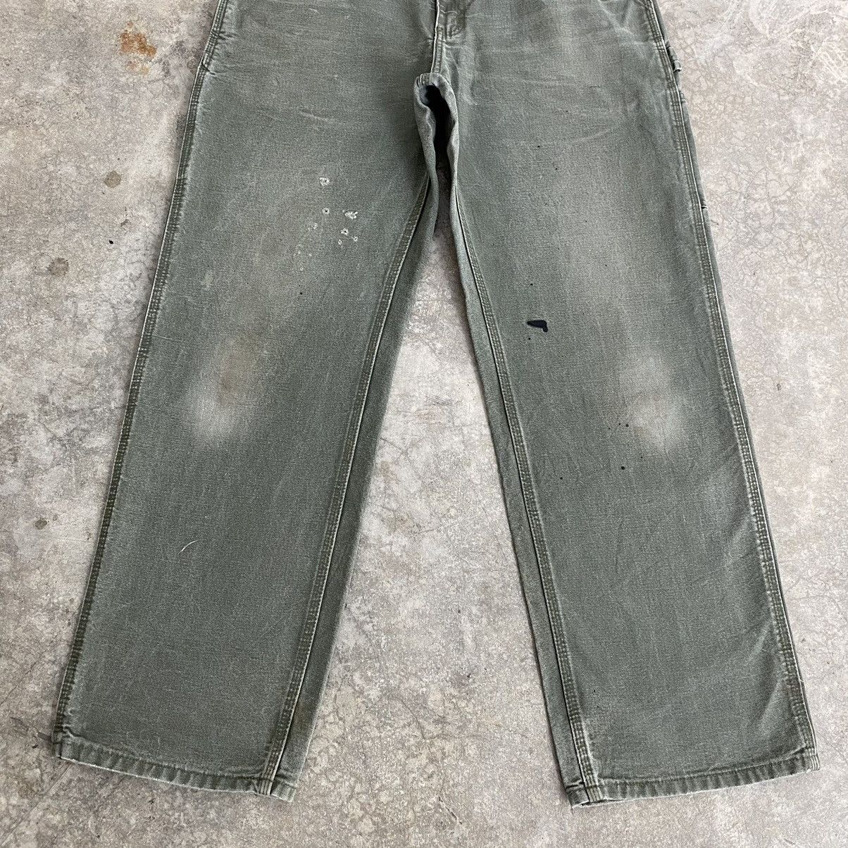 Carhartt Vintage Carhartt Faded Moss Green Carpenter Work Pants Size US 34 / EU 50 - 5 Thumbnail