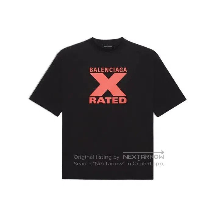 Balenciaga Balenciaga Black X Rated Graphic T. Size US XL / EU 56 / 4 - 1 Thumbnail